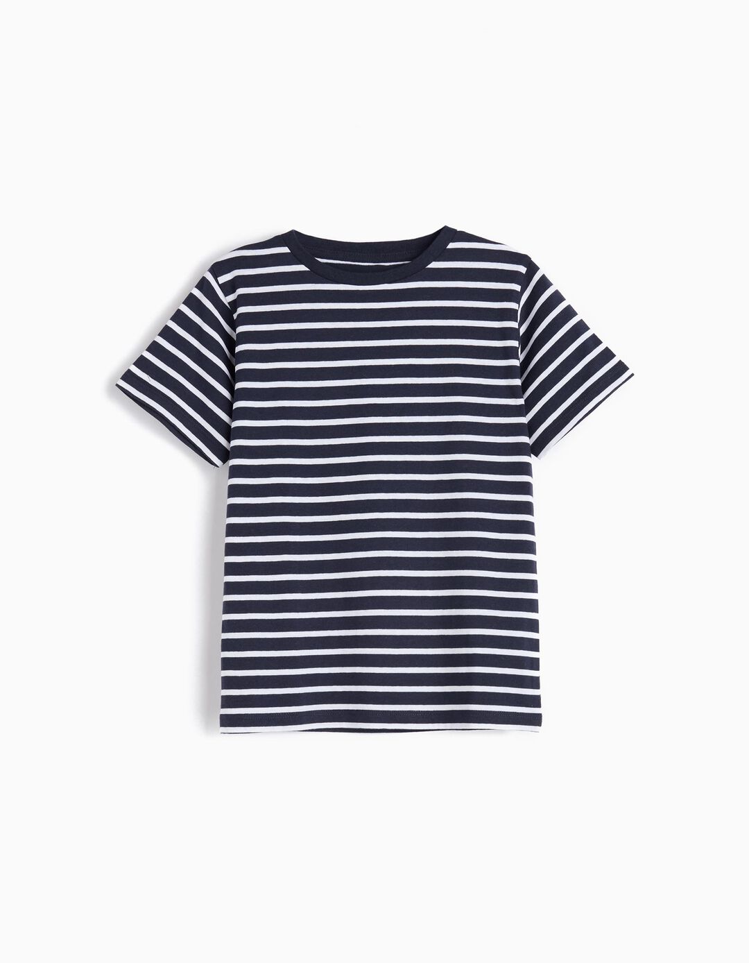 T-shirt Riscas, Menino, Azul Escuro