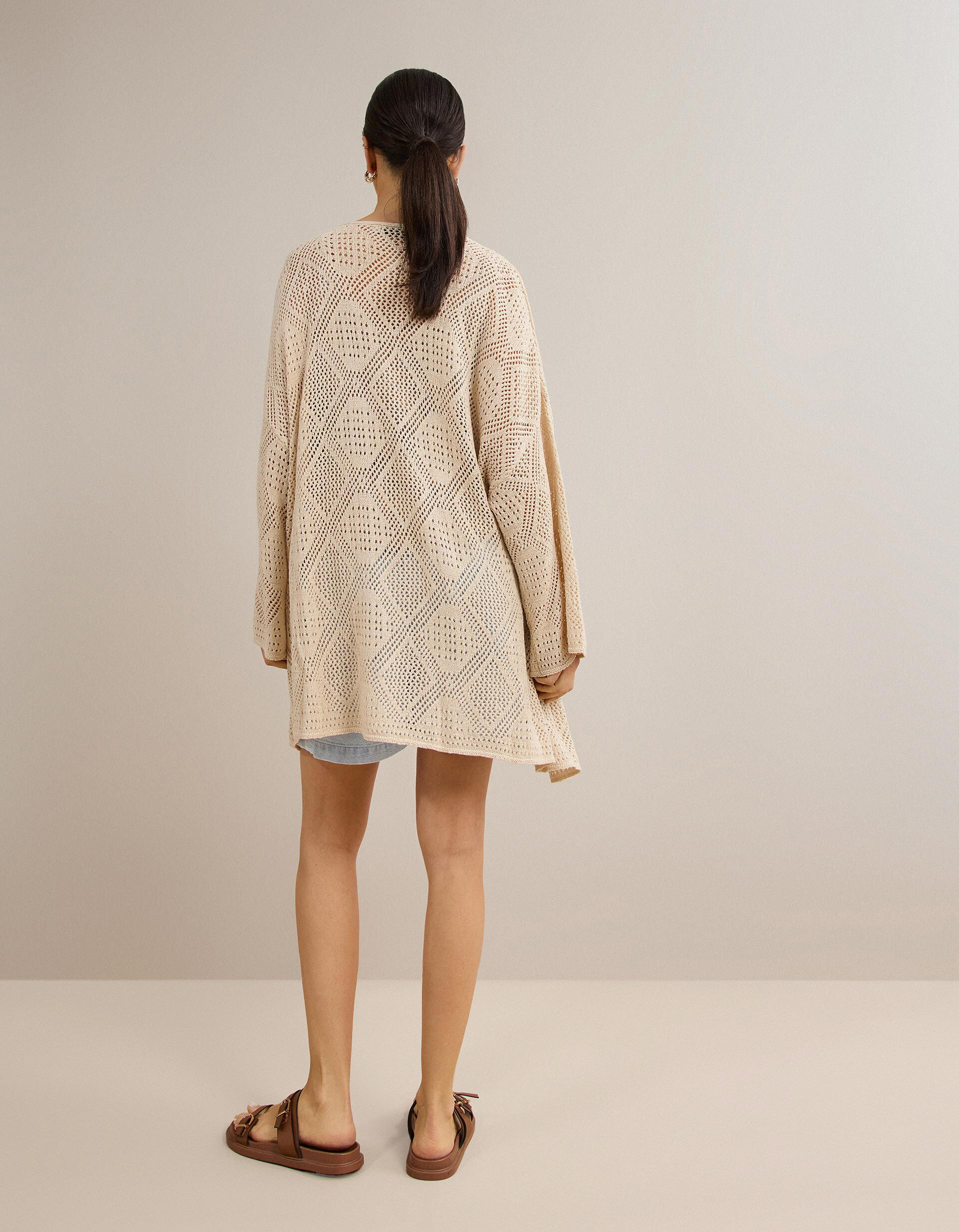Comprar Online Casaco Kimono, Mulher, Bege Claro