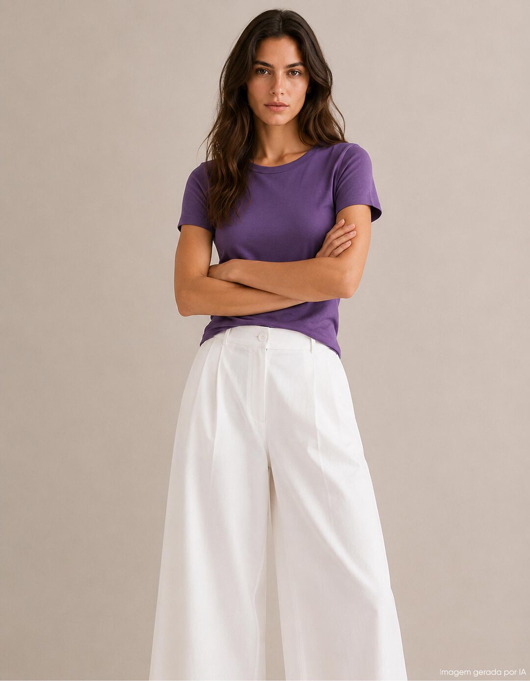 T-shirt Modal, Mulher, Roxo
