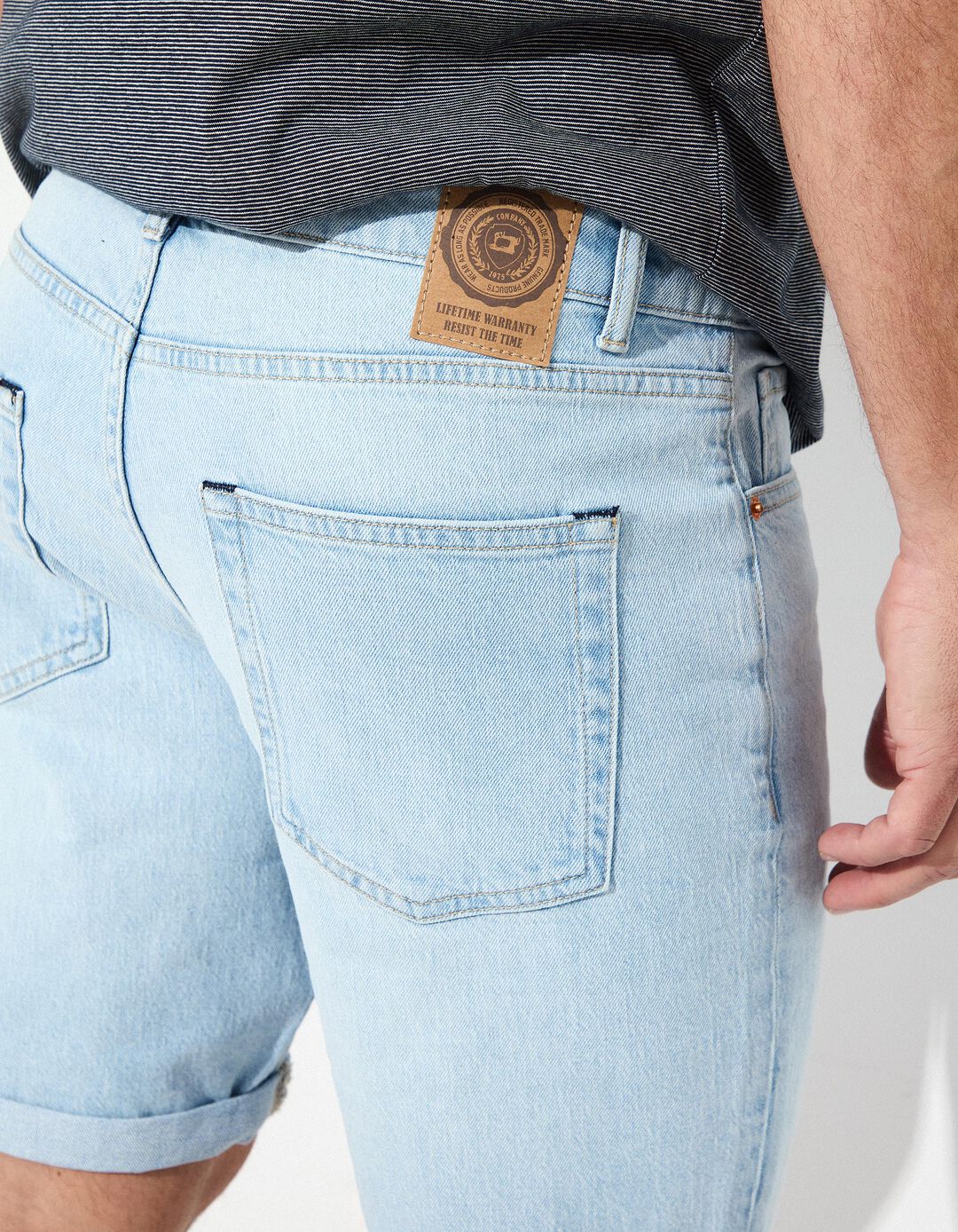 Calções de Ganga 'Slim fit', Homem, Azul Claro 
