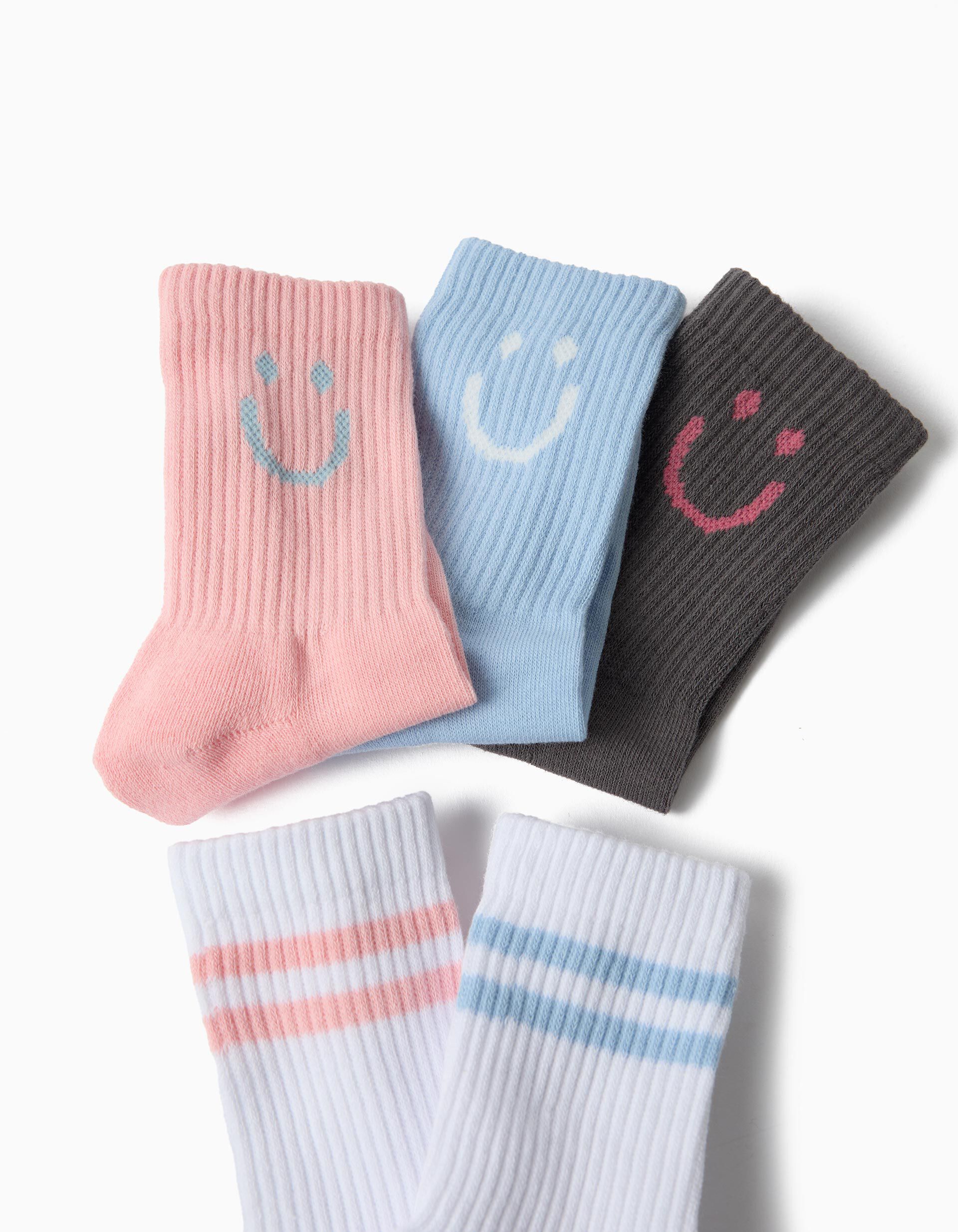 Comprar Online Pack 5 Pares De Meias Desportivas, Menina, Multicolor