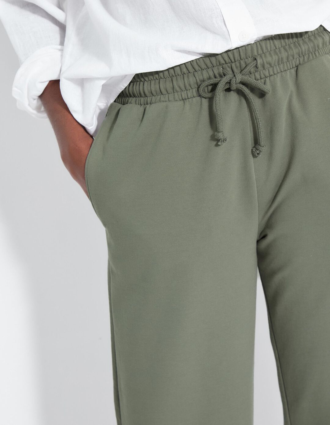 Joggers Wide Leg, Mulher, Verde Claro