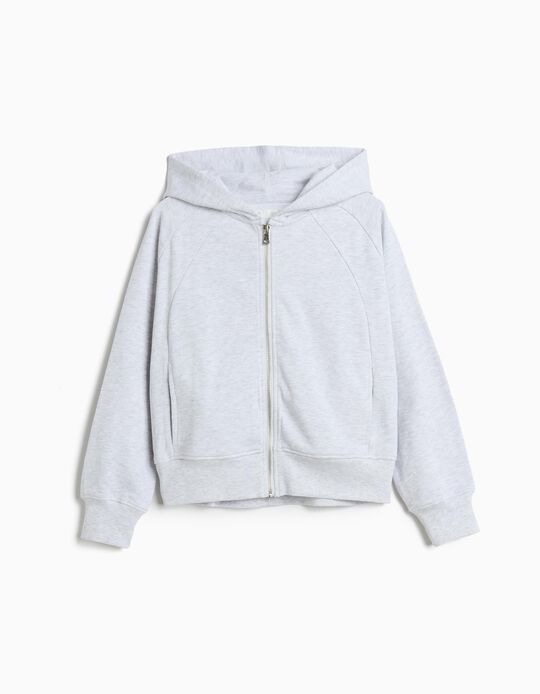 Comprar Online Casaco de Felpa com Capuz, Menina, Cinzento Claro