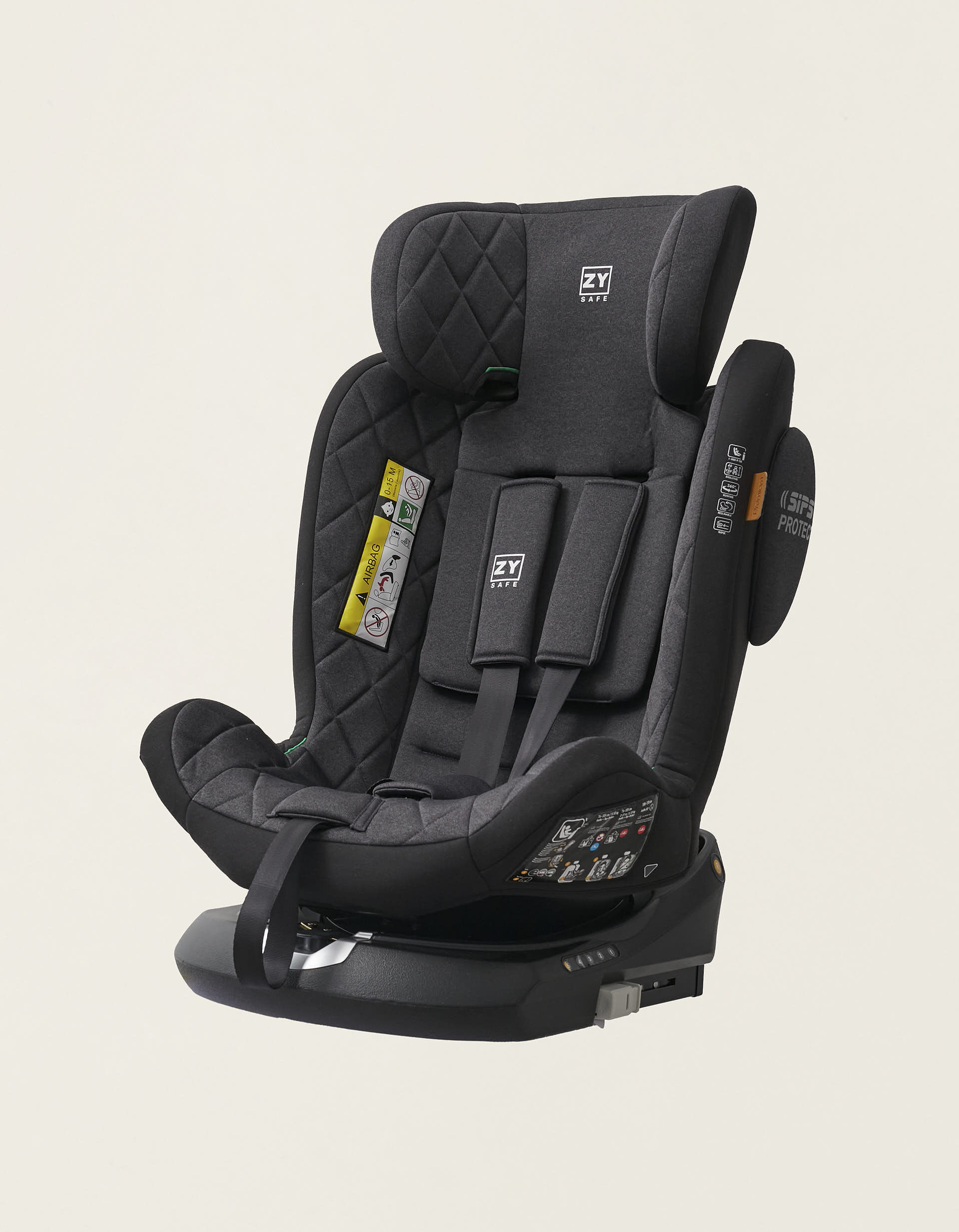 Comprar Online Cadeira Auto I-Size ZY Safe Premium com Isofix (76-150), Preto/Cinza