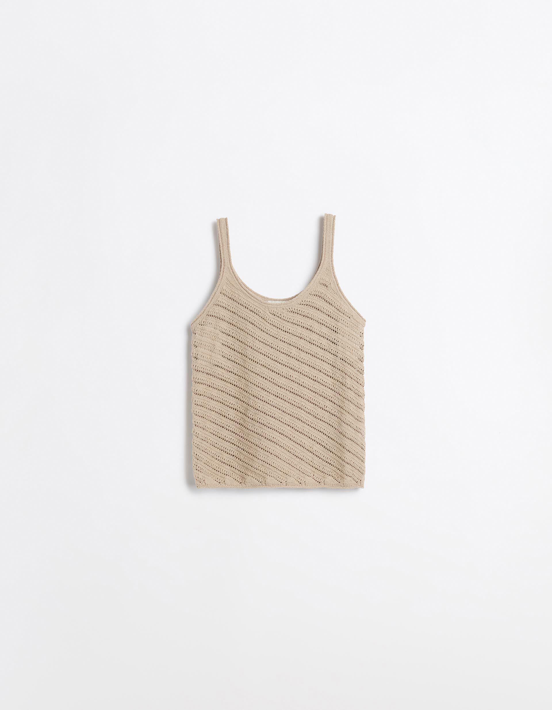Comprar Online Top Tricotado, Mulher, Bege Claro