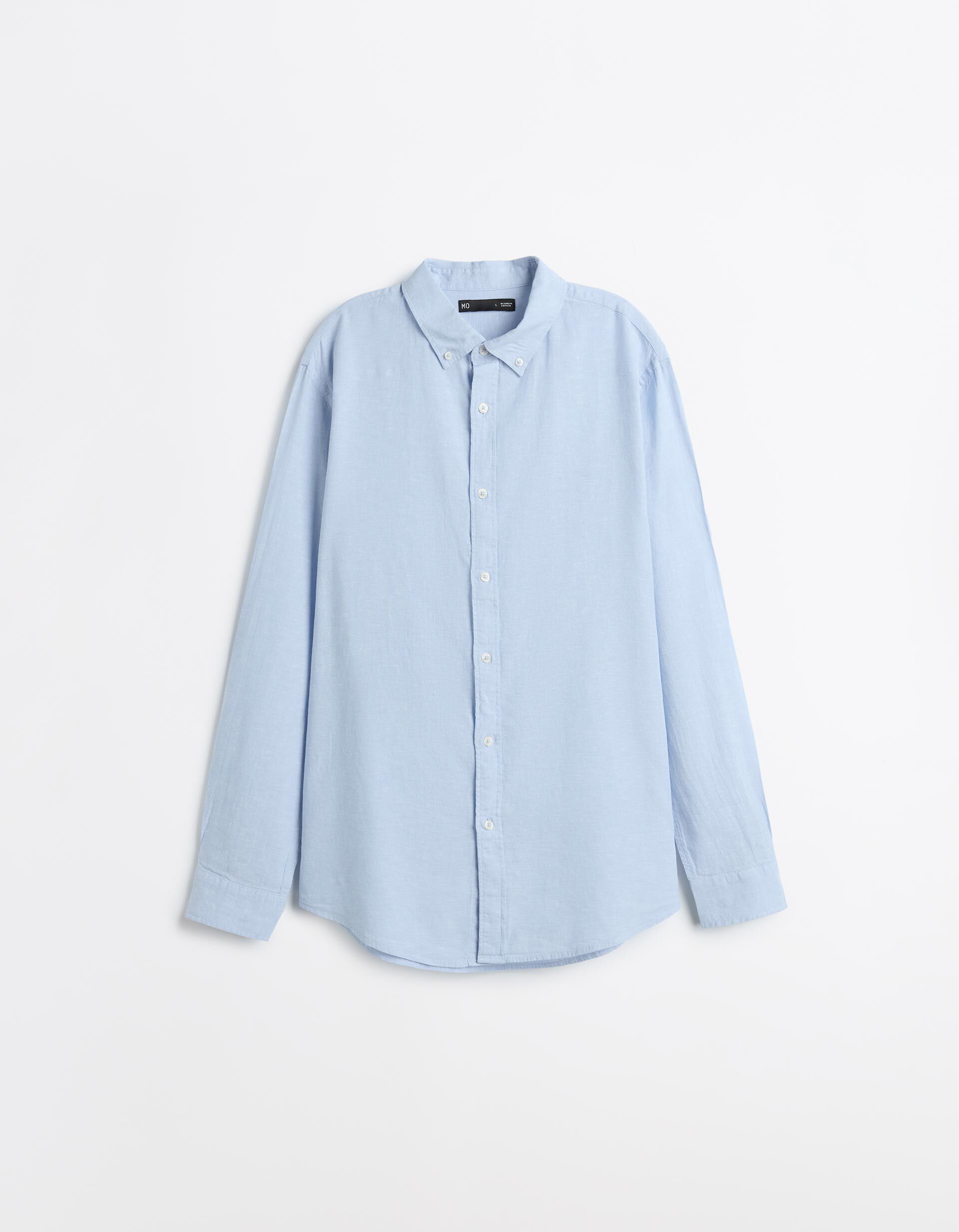 Comprar Online Camisa com Linho, Homem, Azul Claro