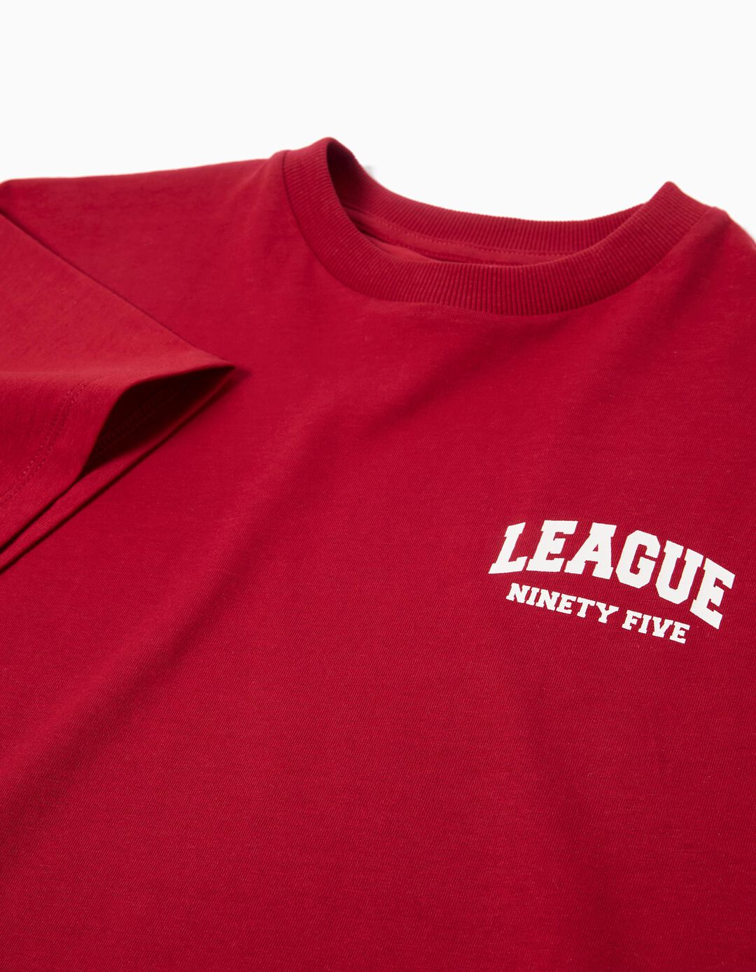 T-shirt Print, Menino, Vermelho Escuro 