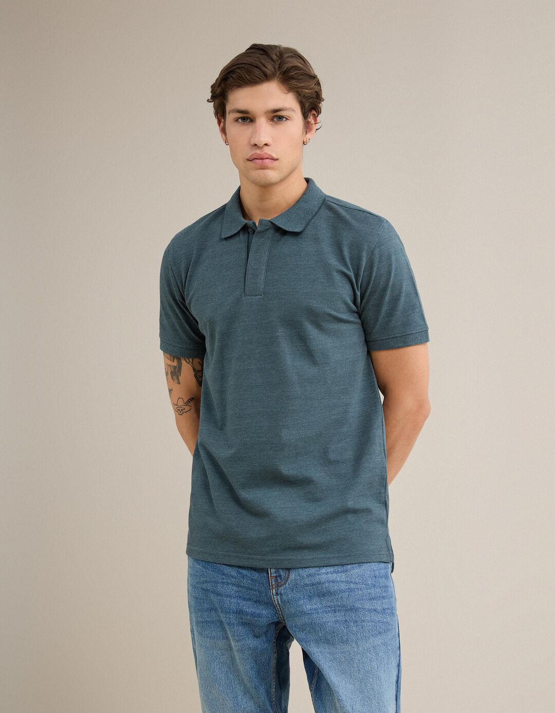 Polo Piquet, Homem, Azul Escuro