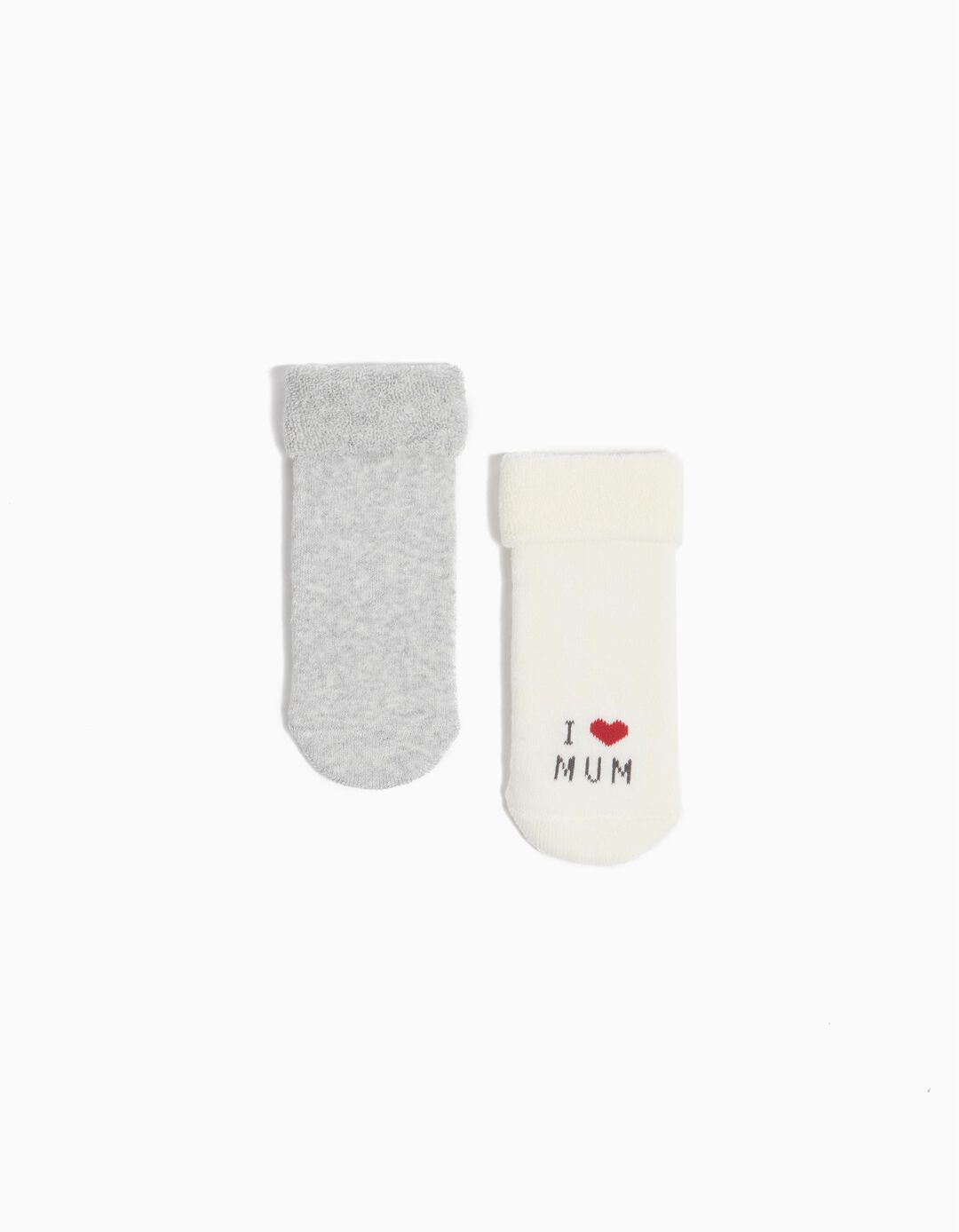 Pack 2 Pares de Meias Antiderrapantes, Bebé, Multicor