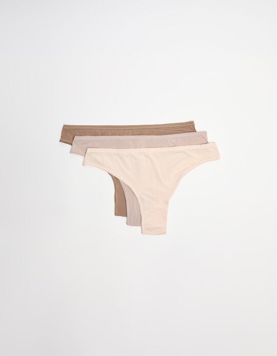 Comprar Online Pack 3 Cuecas Brasileiras de Microfibra, Mulher, Multicor 
