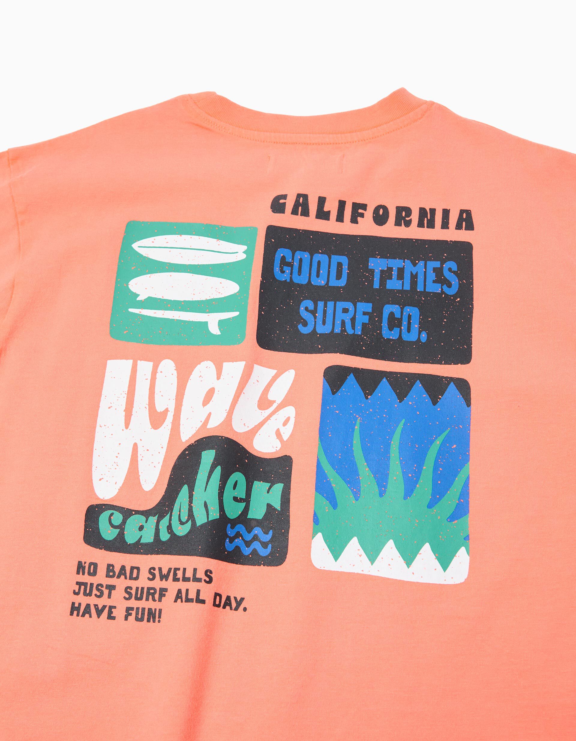 Comprar Online T-shirt Estampada, Menino, Laranja