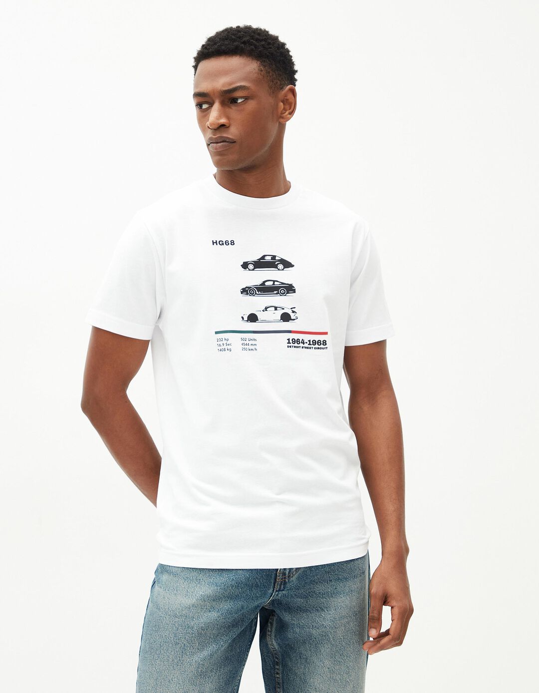 T-shirt Estampado, Homem, Branco