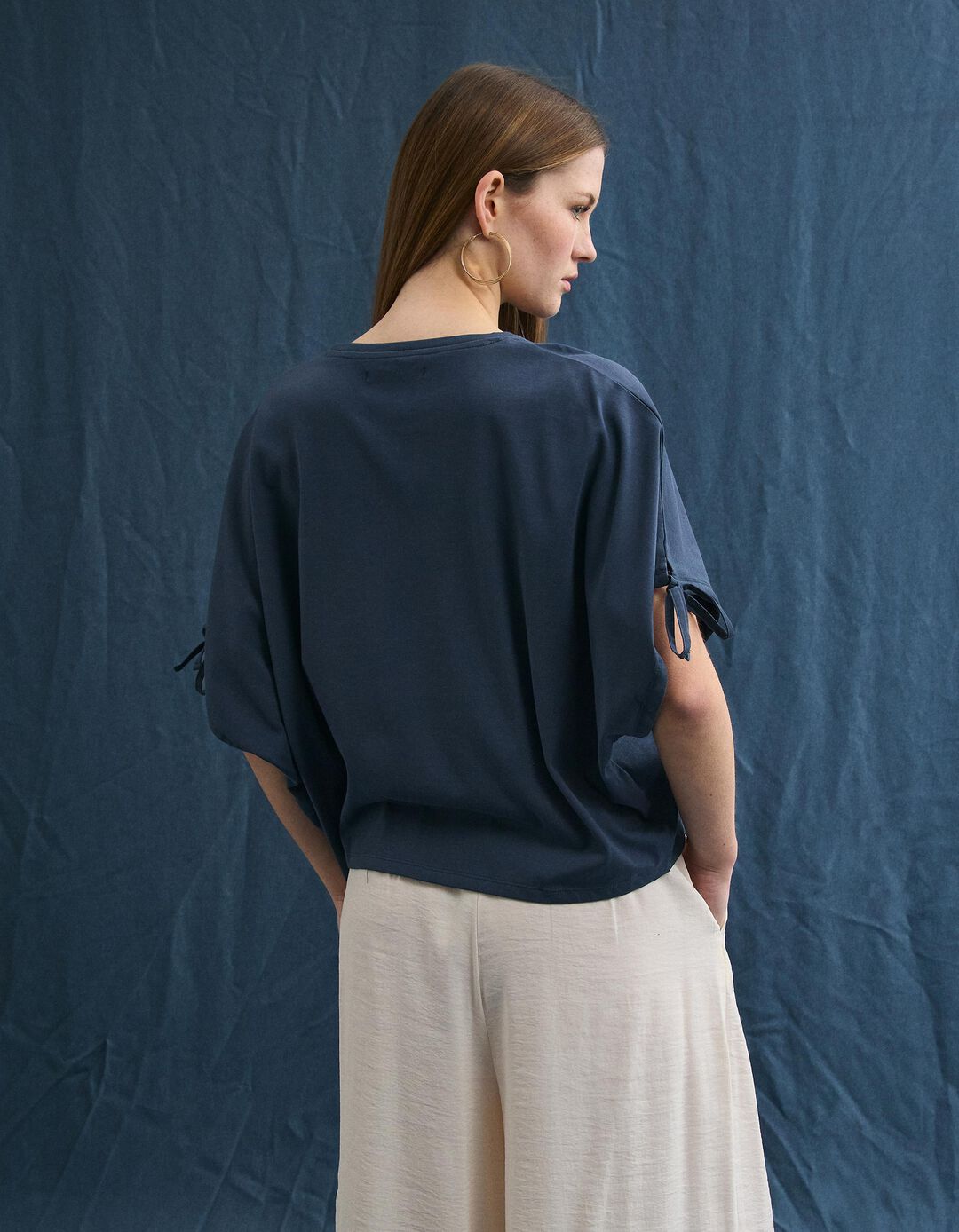 T-shirt, Mulher, Azul Escuro