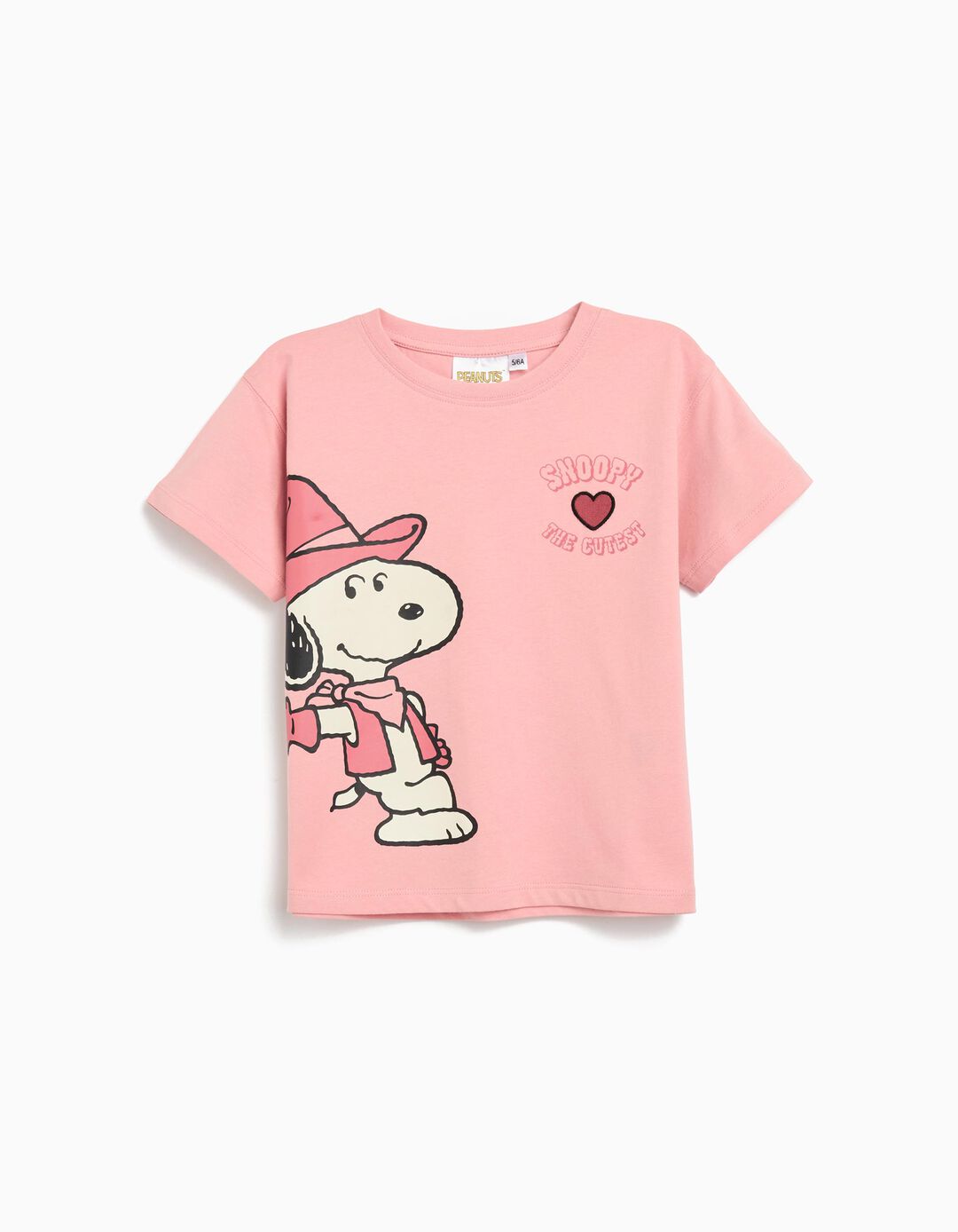 T-shirt 'Snoopy', Menina, Rosa Claro