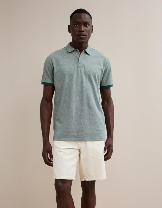 Comprar Online Polo Oxford Piquet, Homem, Verde Escuro