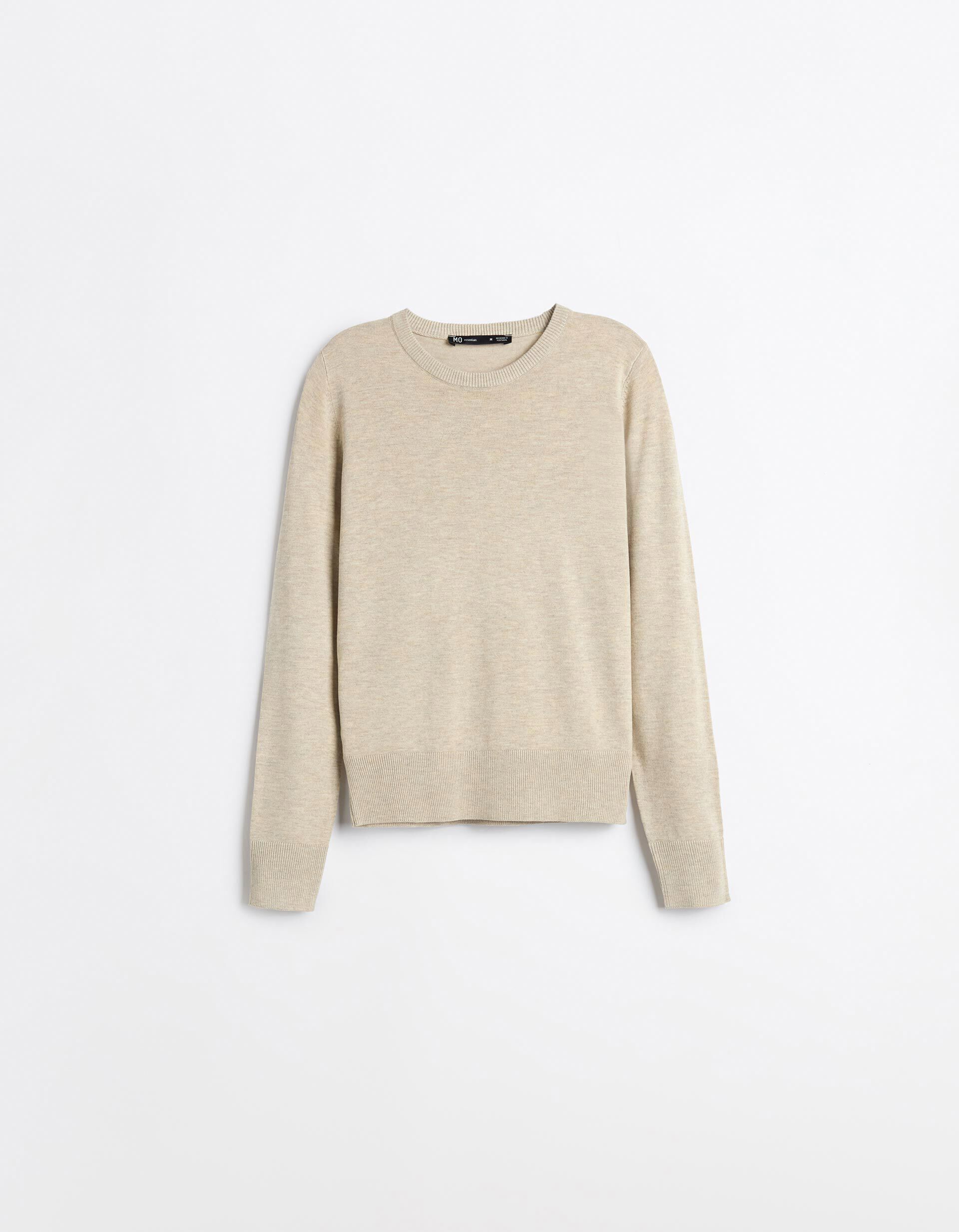 Comprar Online Camisola Tricotada, Mulher, Bege Claro
