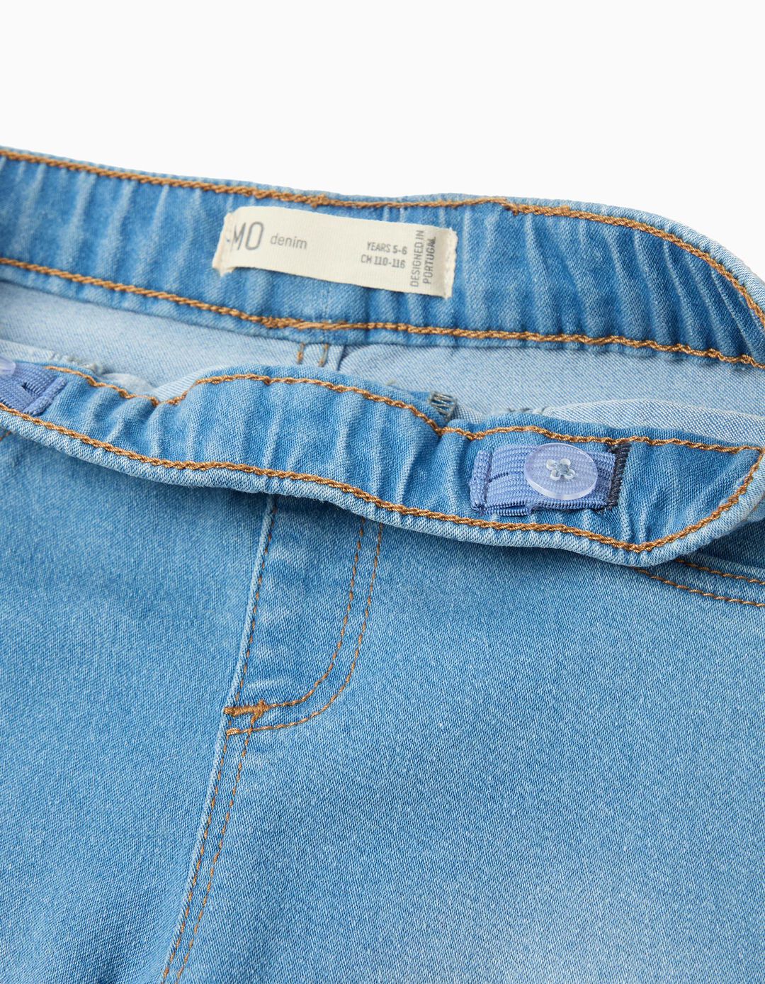 Jeggings de Ganga, Menina, Azul Claro