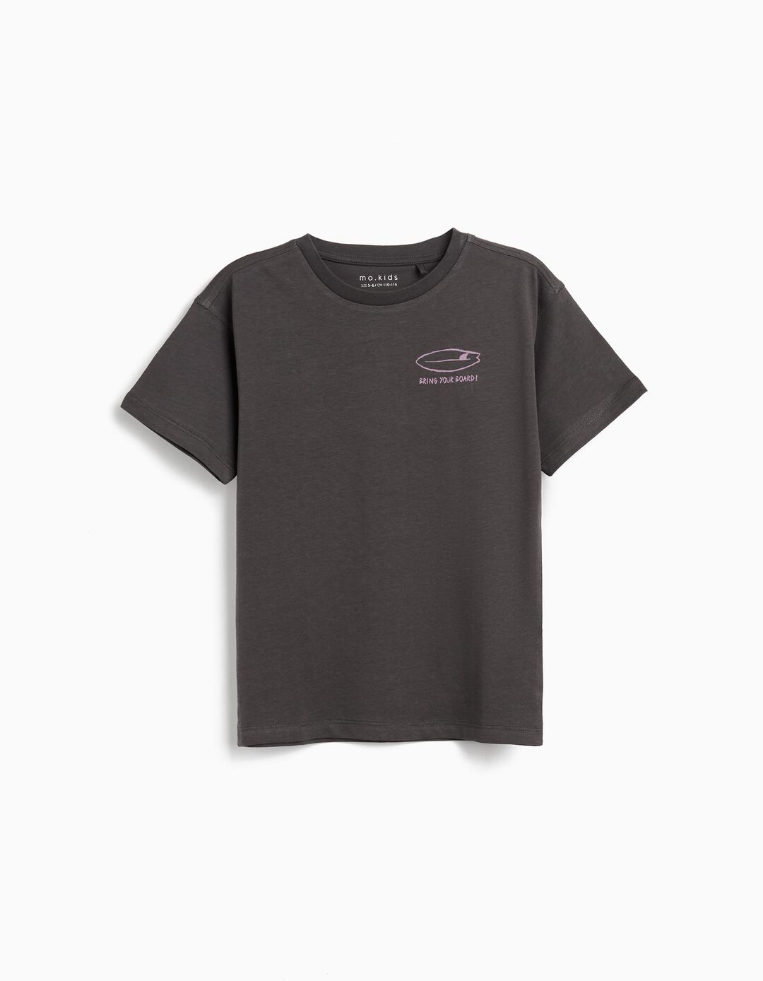 T-shirt Print, Menino, Cinzento Escuro 