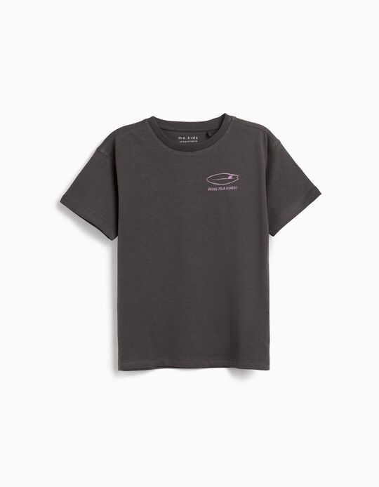 Comprar Online T-shirt Print, Menino, Cinzento Escuro 