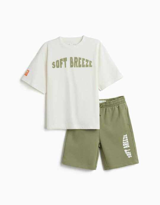 Comprar Online Conjunto T-shirt e Cal&ccedil;&otilde;es, Menino, Verde Escuro