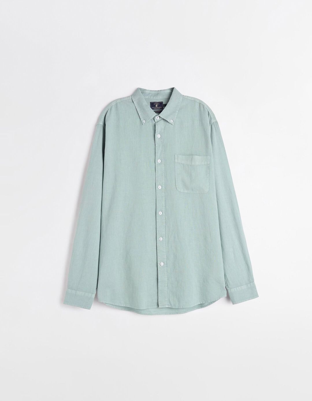 Camisa com Linho, Homem, Verde