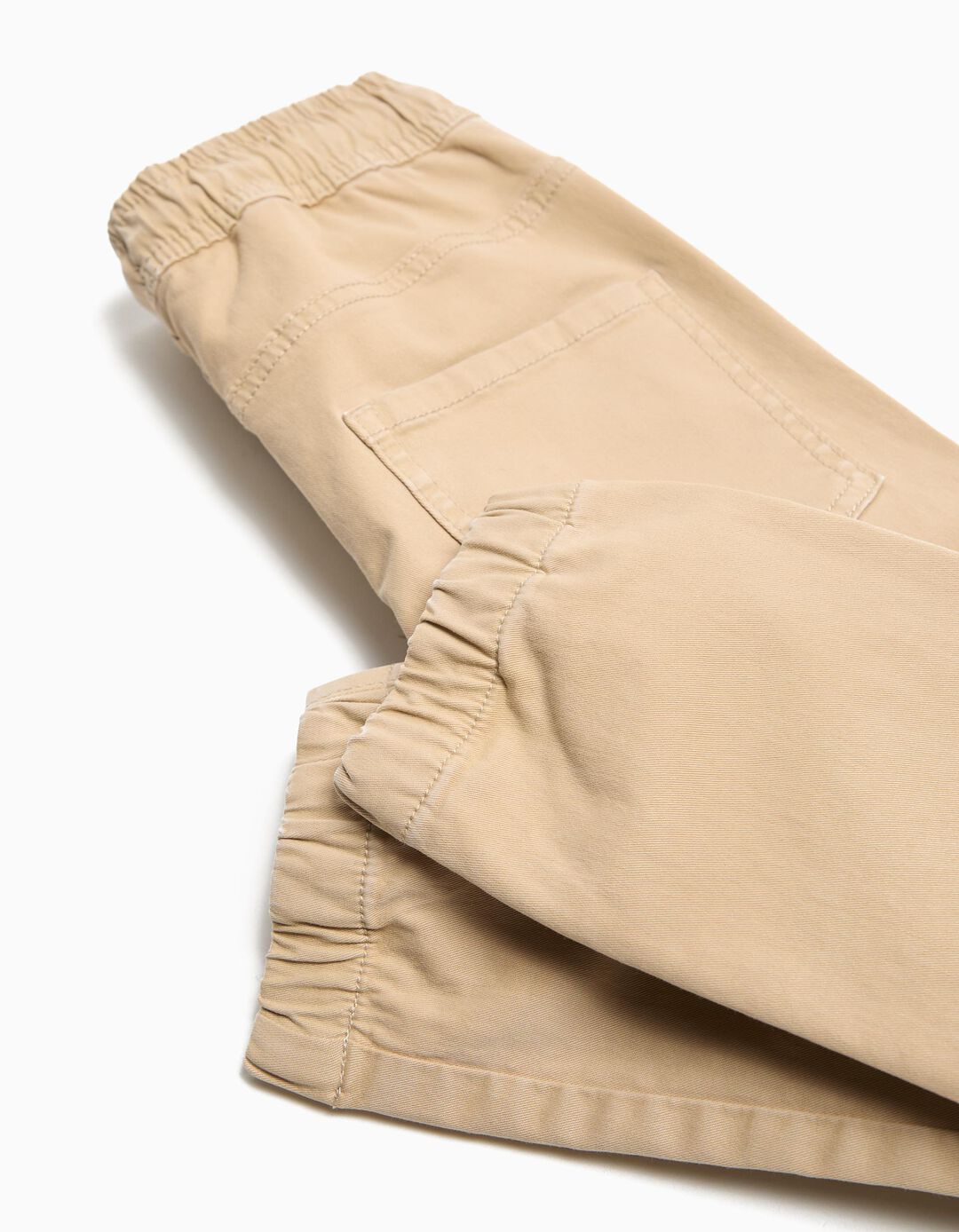 Joggers em Sarja, Menino, Bege
