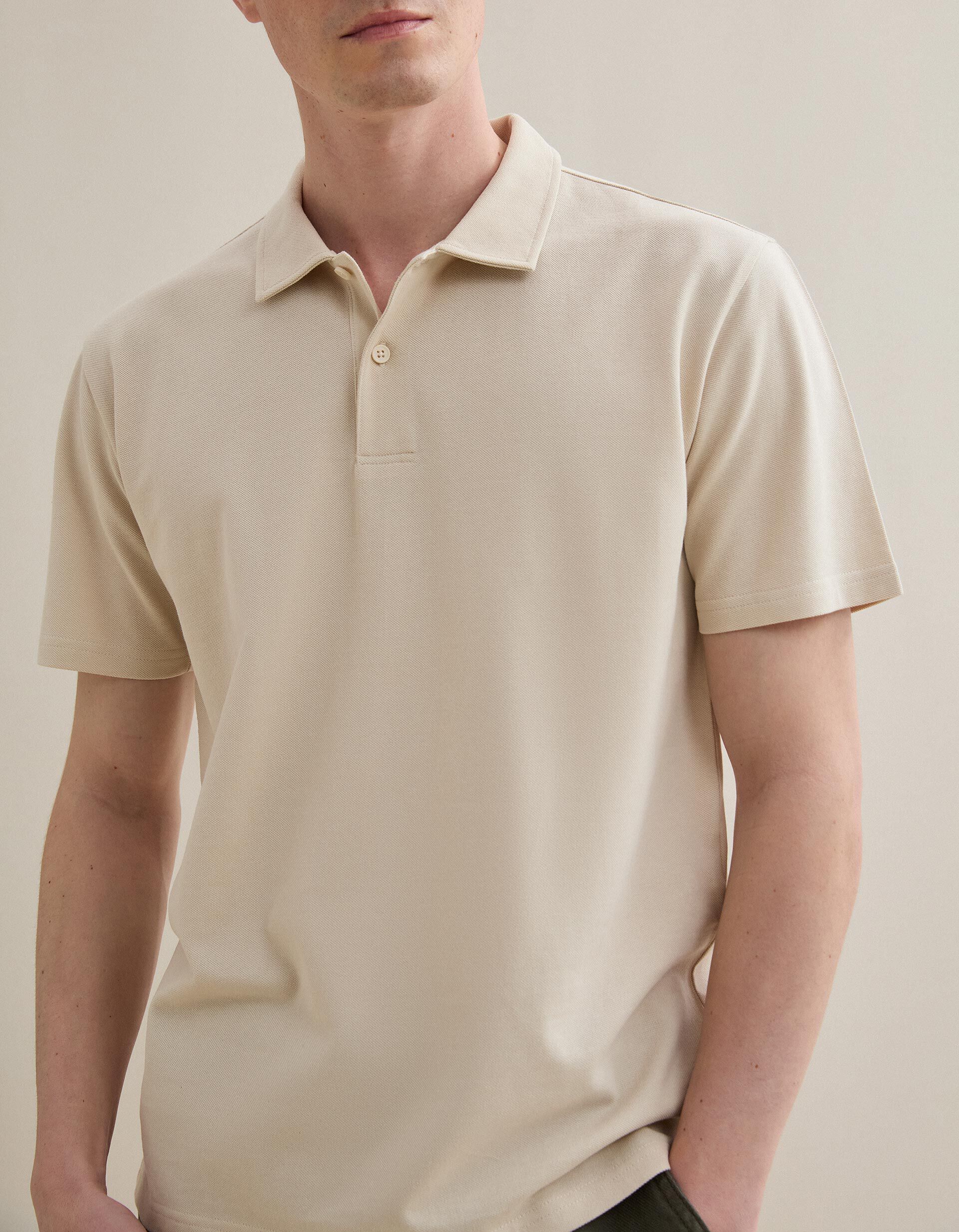 Comprar Online Polo Piquet, Homem, Bege Claro
