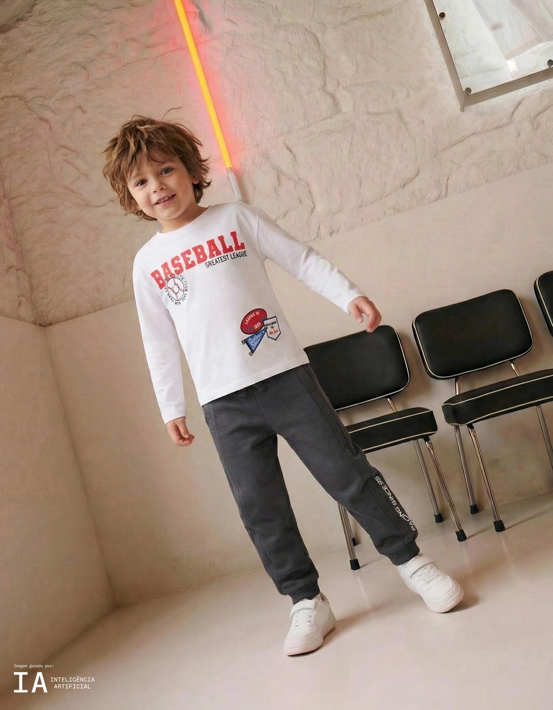 Comprar Online T-shirt de Manga Comprida, Menino, Branco