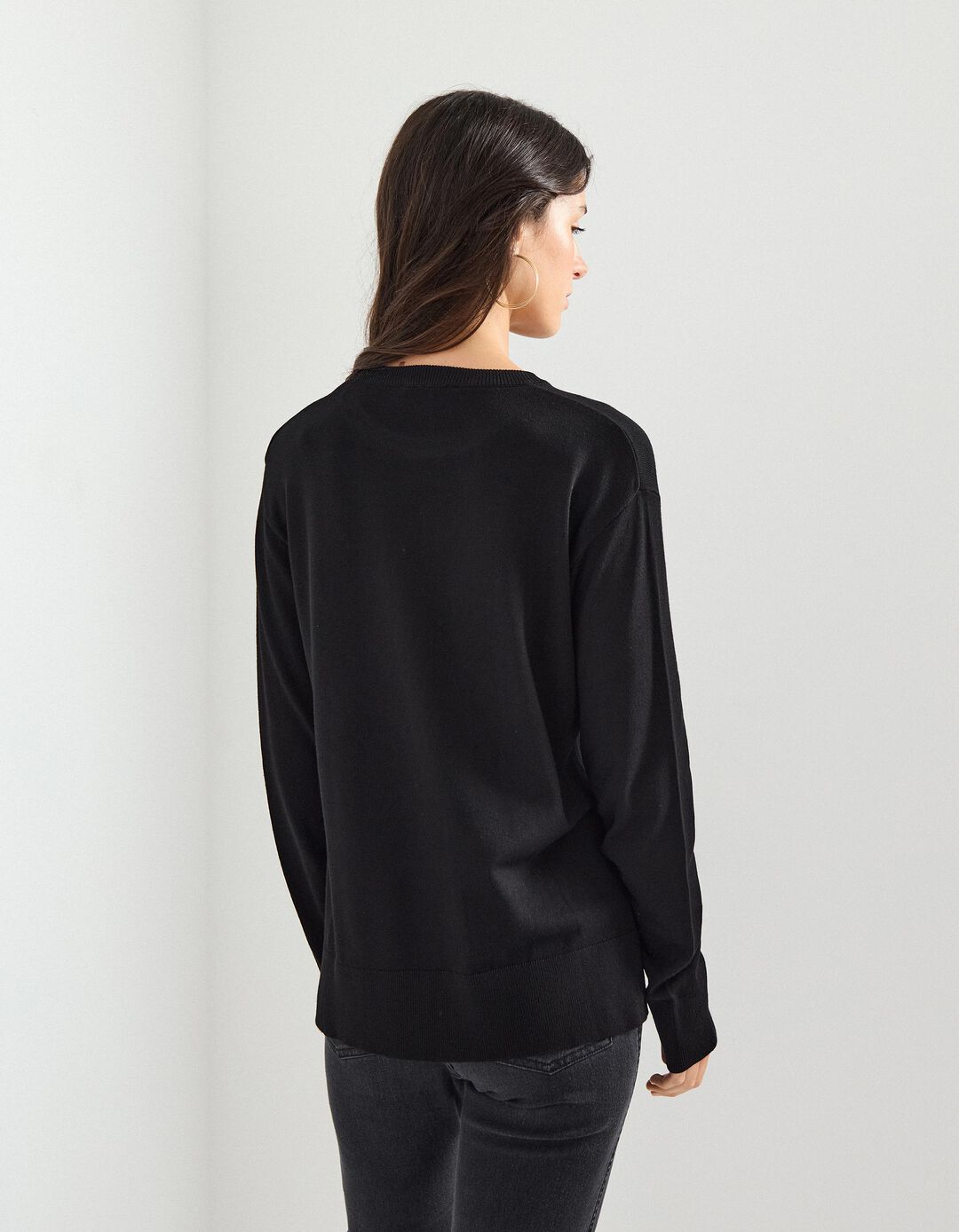 Camisola de Malha, Mulher, Preto 