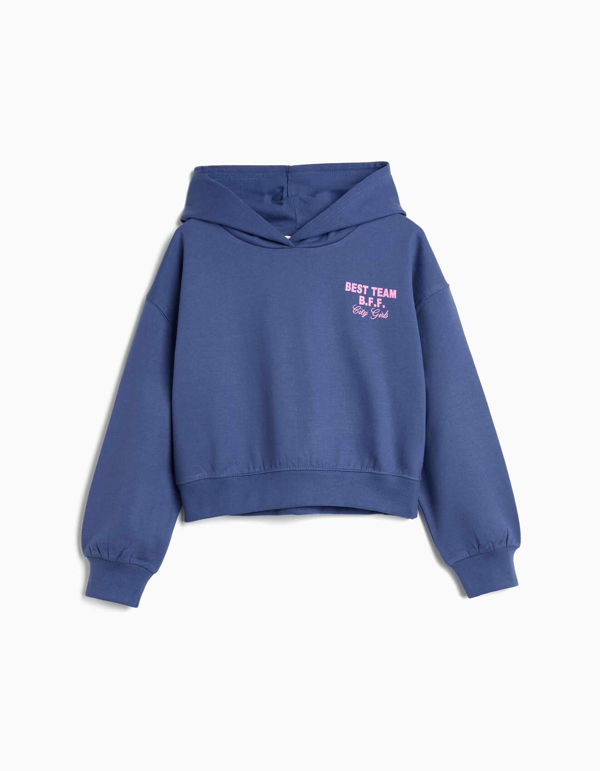 Comprar Online Sweatshirt de Felpa Capuz, Menina, Azul