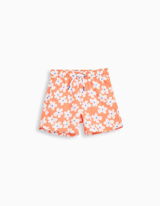 Comprar Online Calções de Banho com Flores, Menino, Laranja
