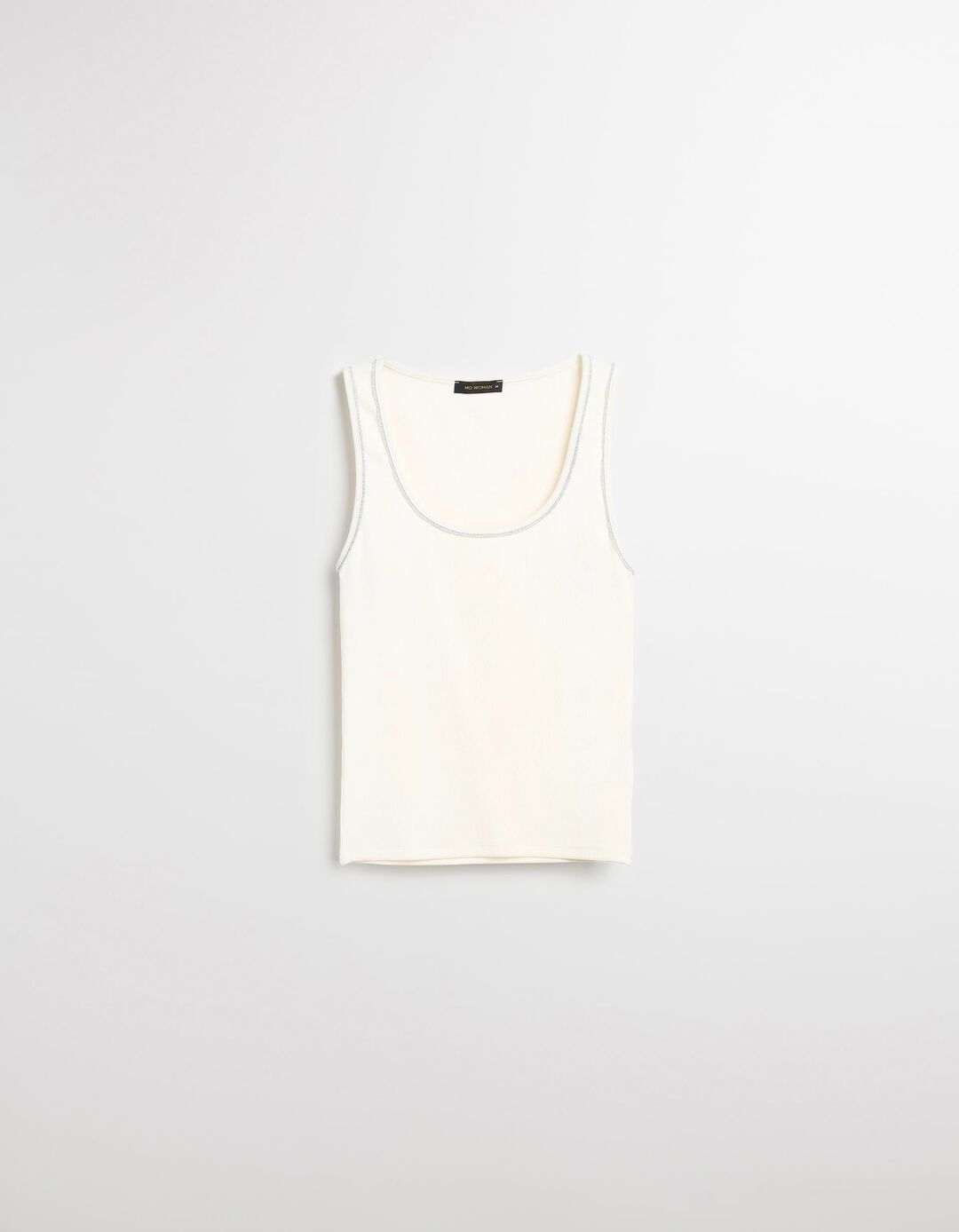 Tank Top Lurex, Mulher, Bege Claro