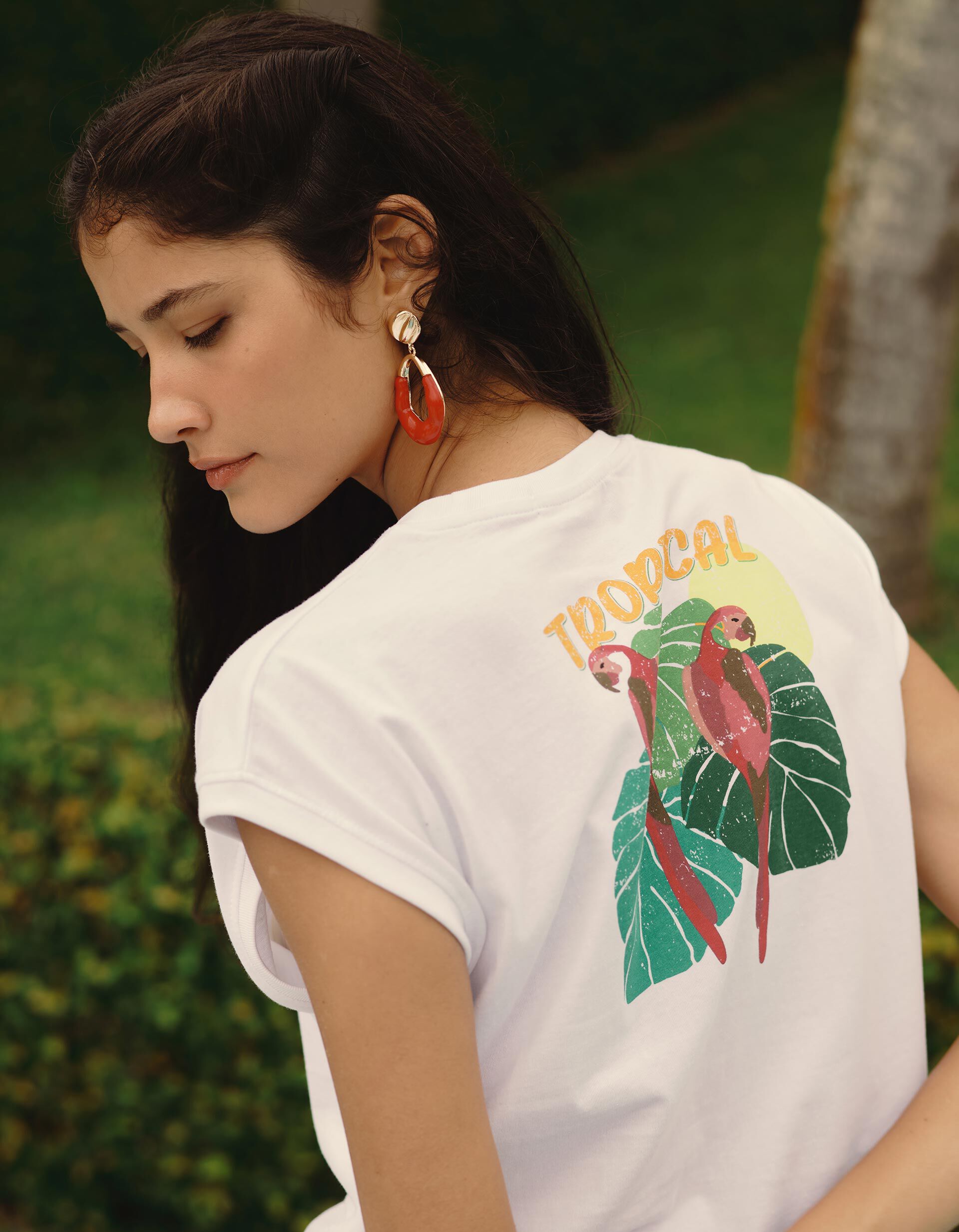 Comprar Online T-shirt Estampada, Mulher, Branco
