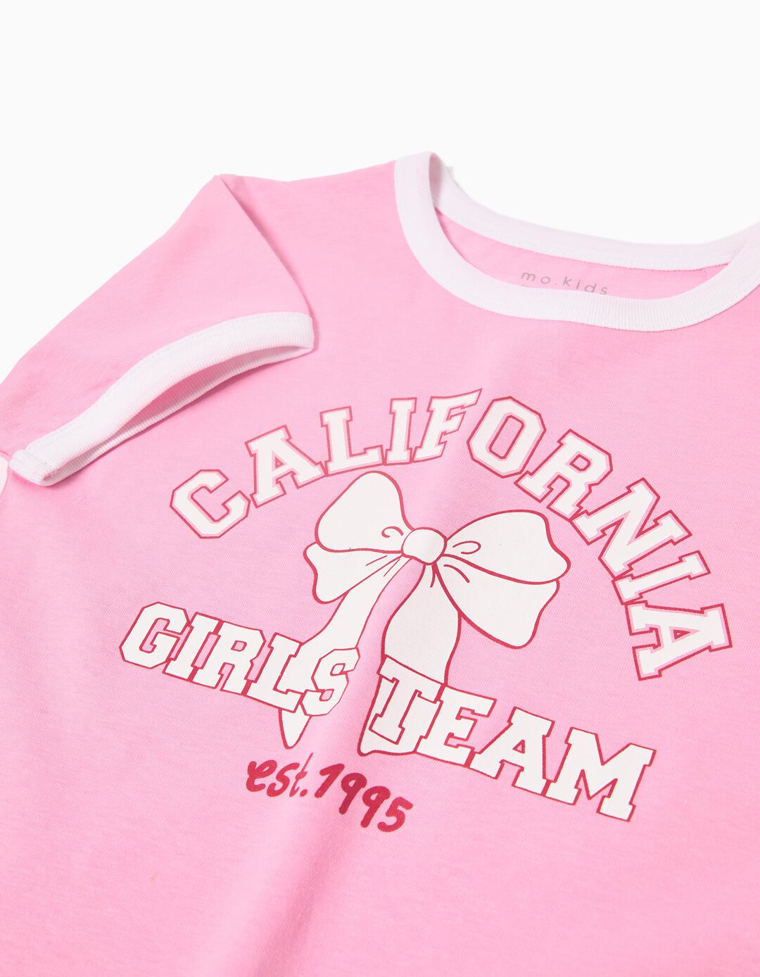 T-shirt Print, Menina, Rosa 