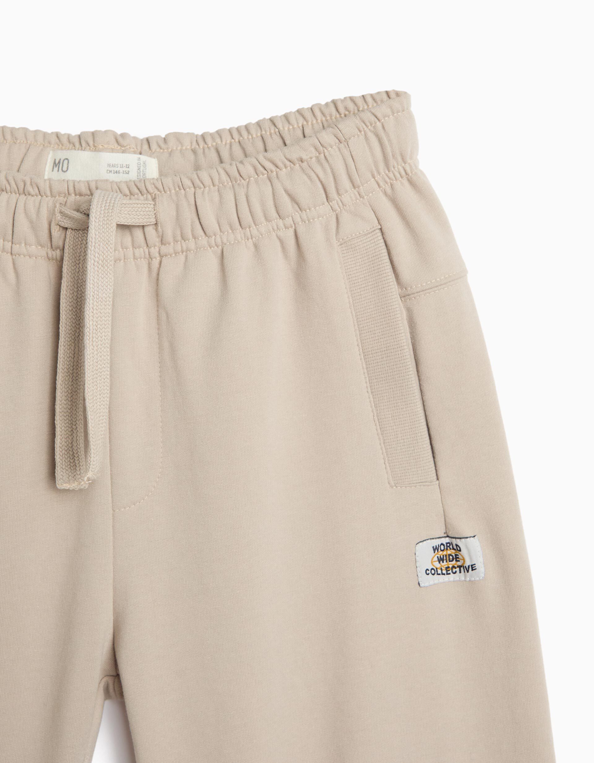 Comprar Online Cal&ccedil;as Jogger De Felpa, Menino, Bege