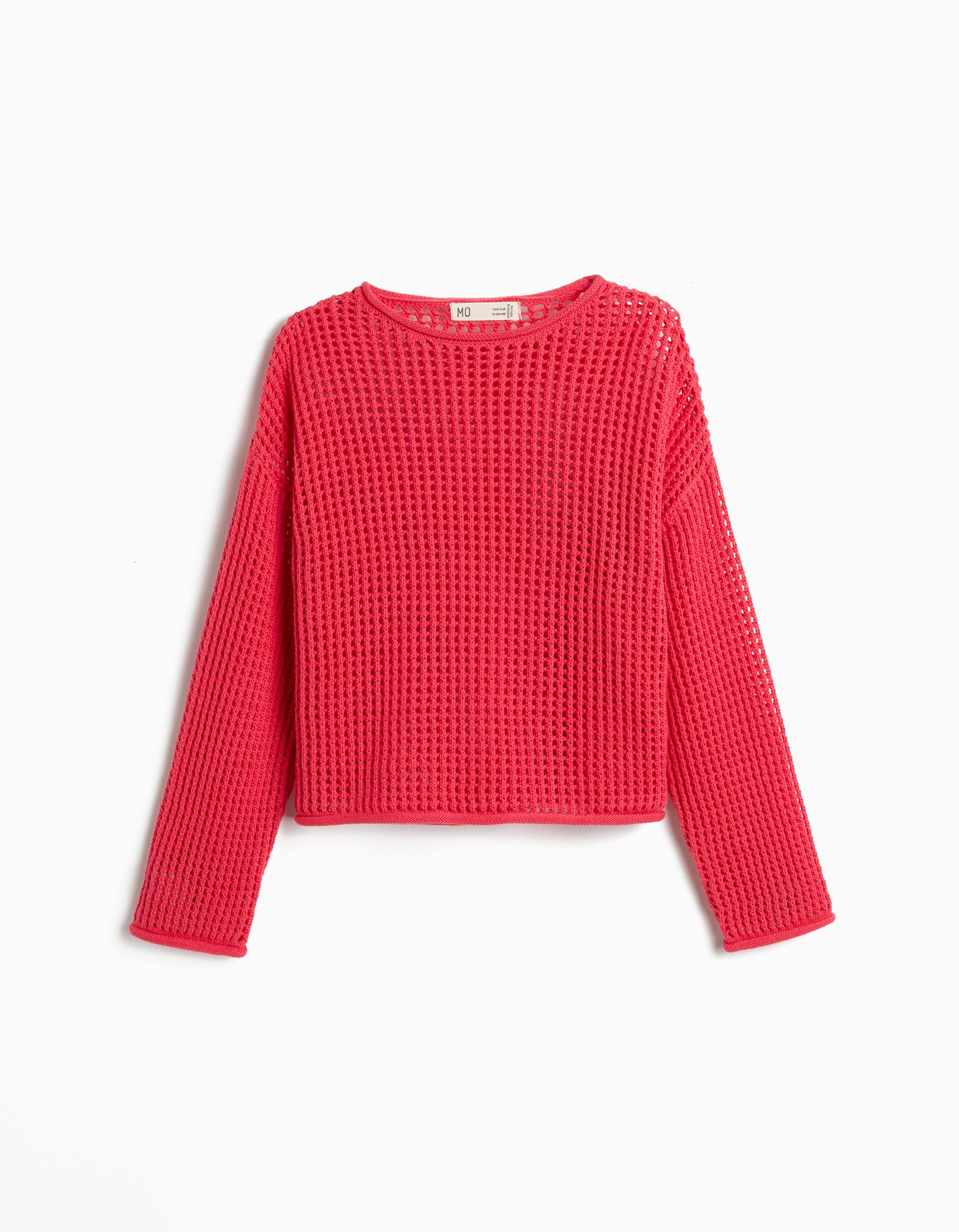 Comprar Online Camisola Crochet, Menina, Rosa Escuro