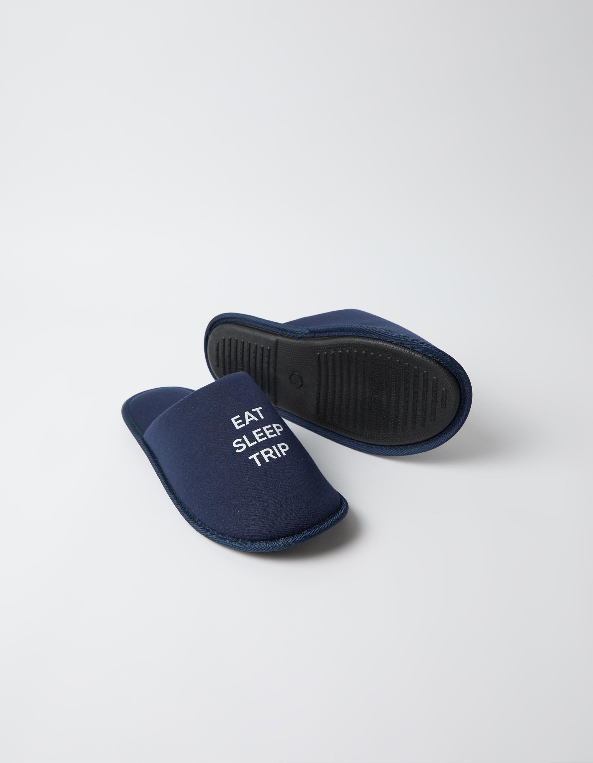 Comprar Online Chinelos De Quarto, Homem, Azul Escuro
