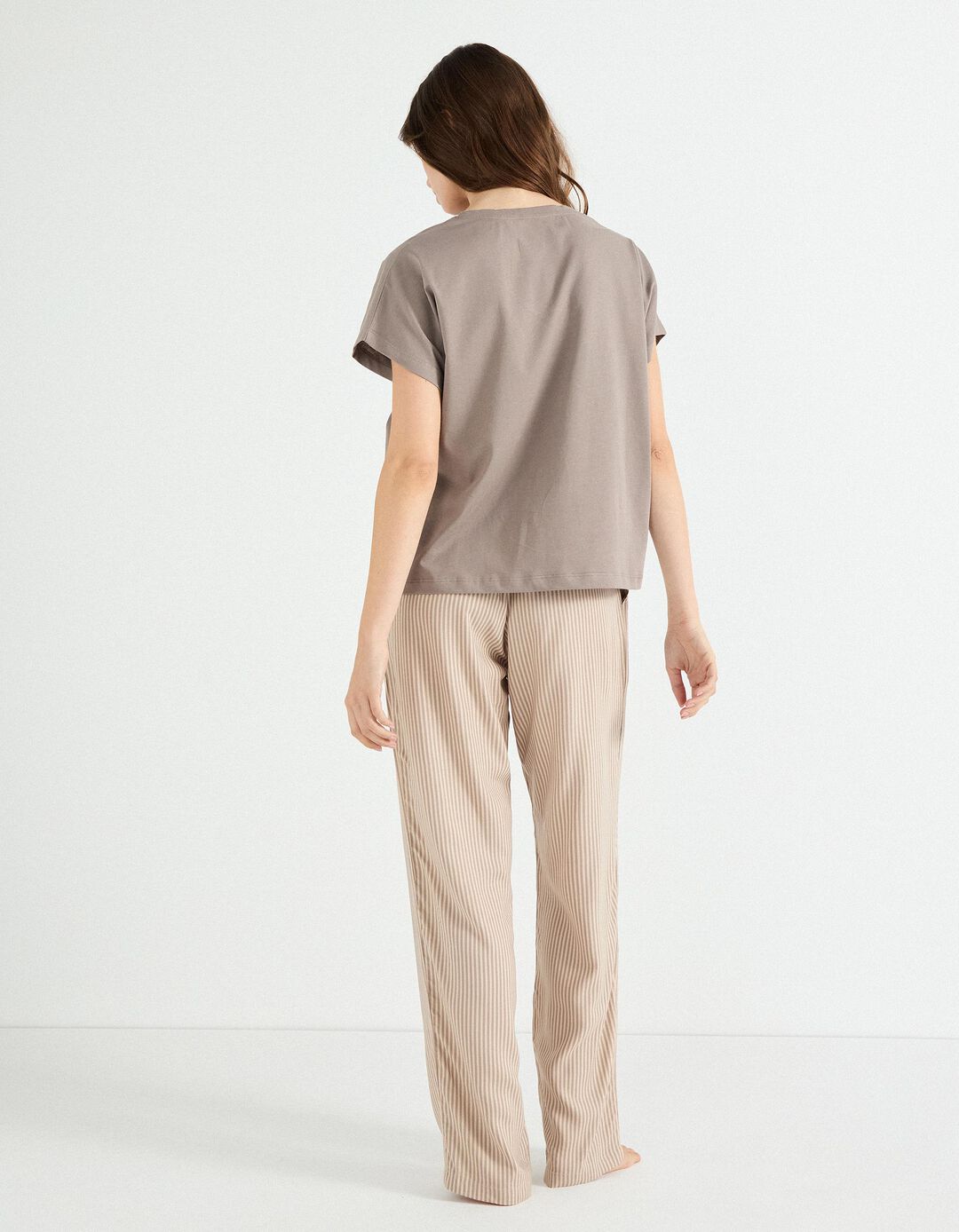 Pijama Jersey, Mulher, Cinzento