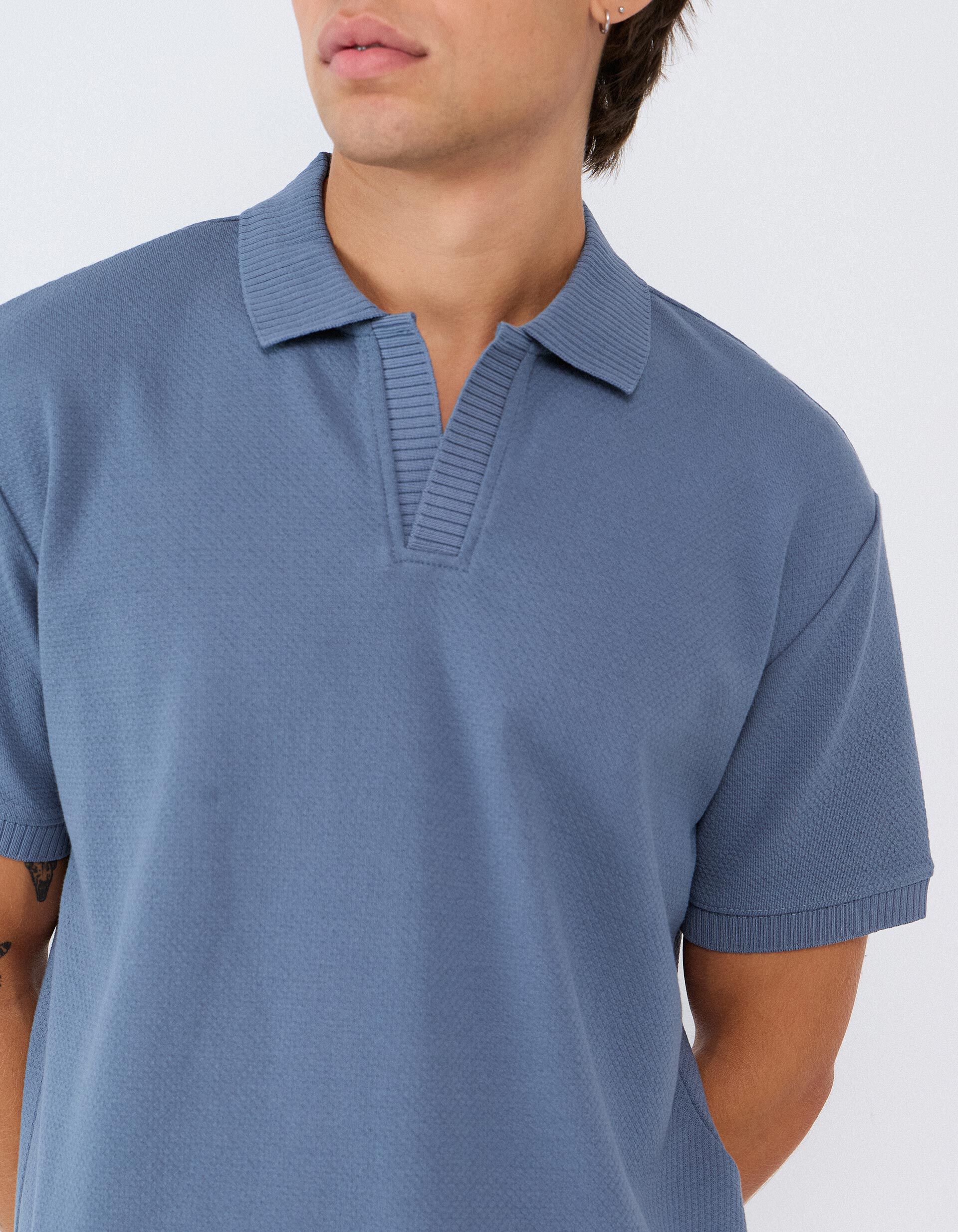 Comprar Online Polo Manga Curta, Homem, Azul