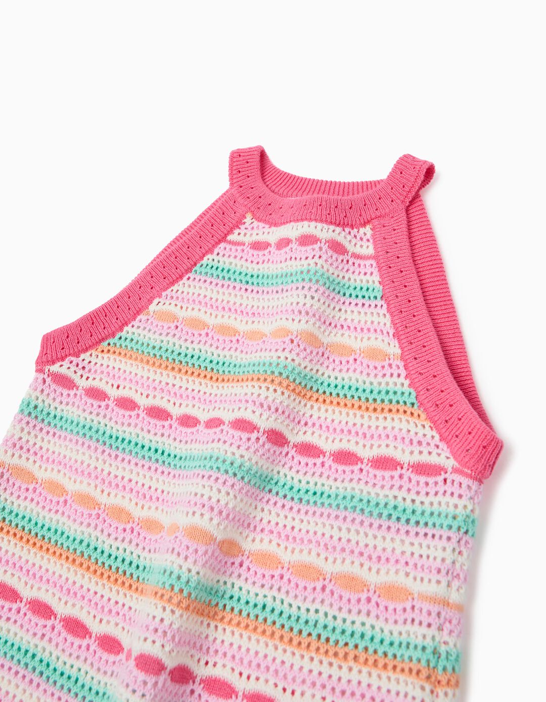 Vestido Crochet, Menina, Rosa