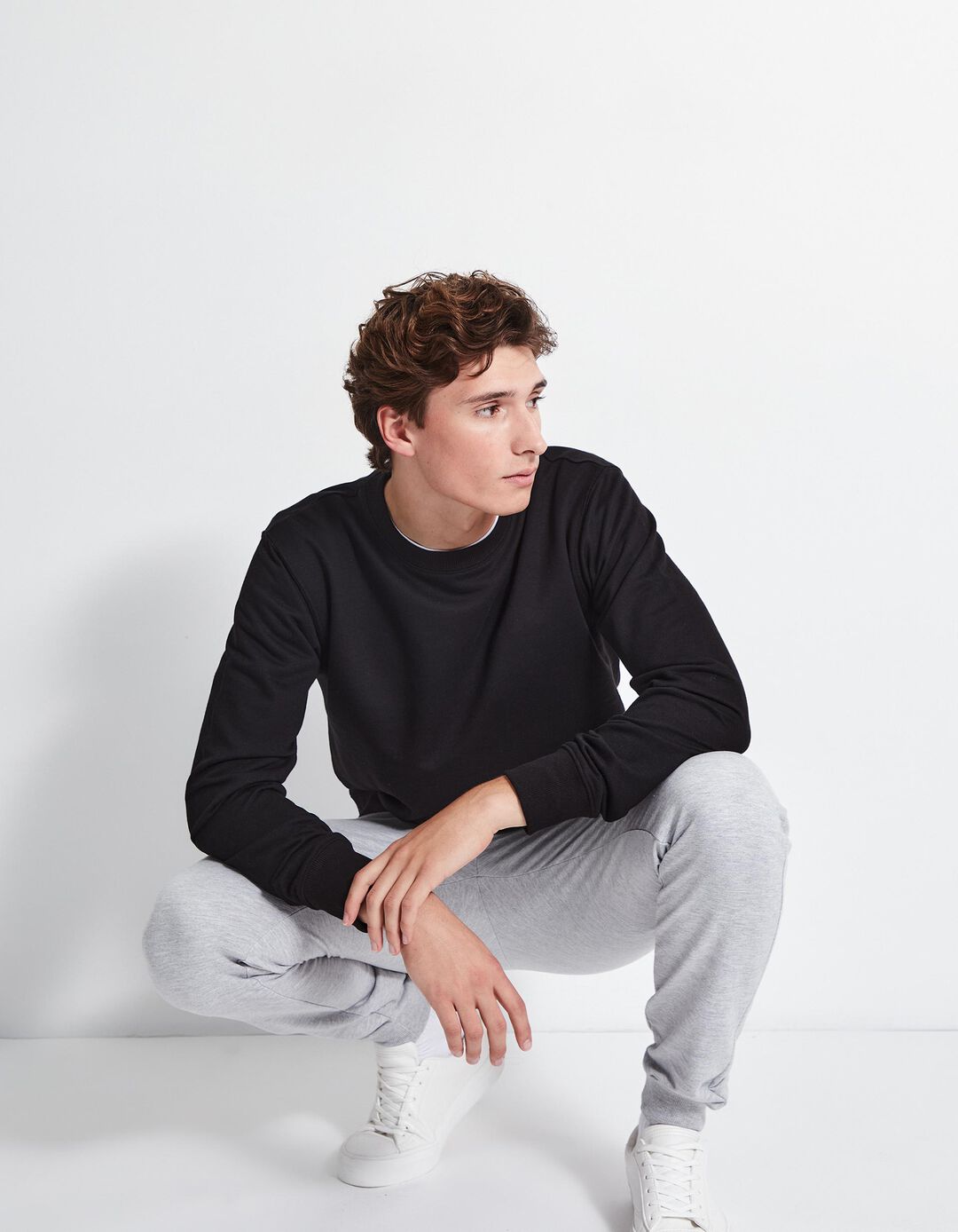 Sweatshirt de Felpa, Homem, Preto