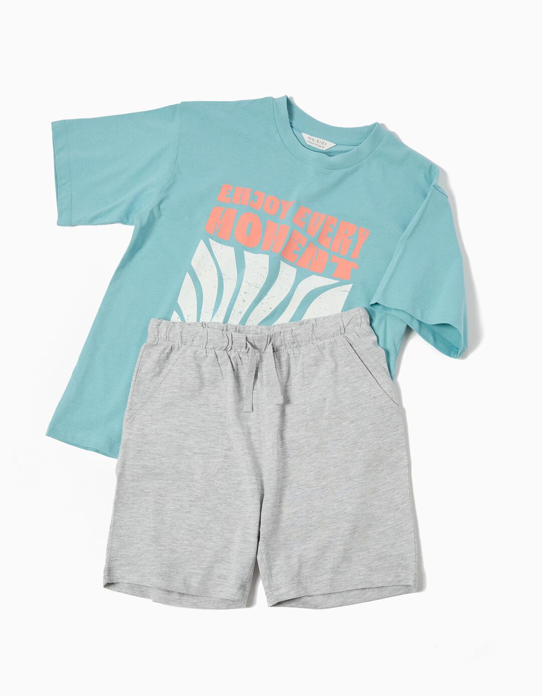 Conjunto T-Shirt e Calções, Menino, Azul Claro 