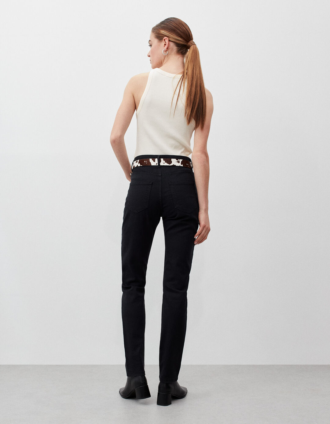 Jeans Slim Fit, Mulher, Preto