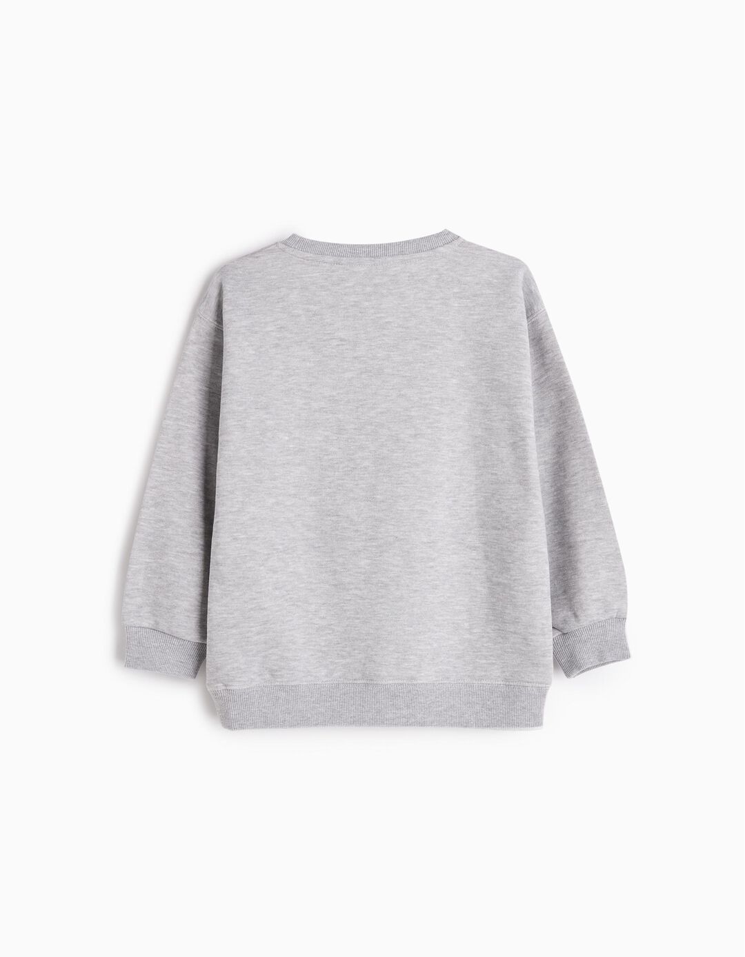 Sweatshirt de Felpa Estampado, Menino, Cinzento Claro