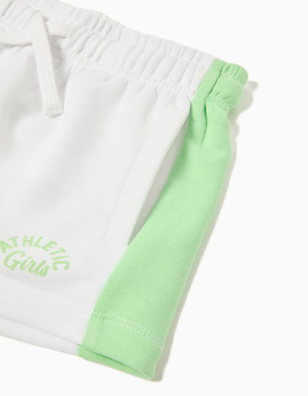Calções Fleece, Menina, Verde Claro