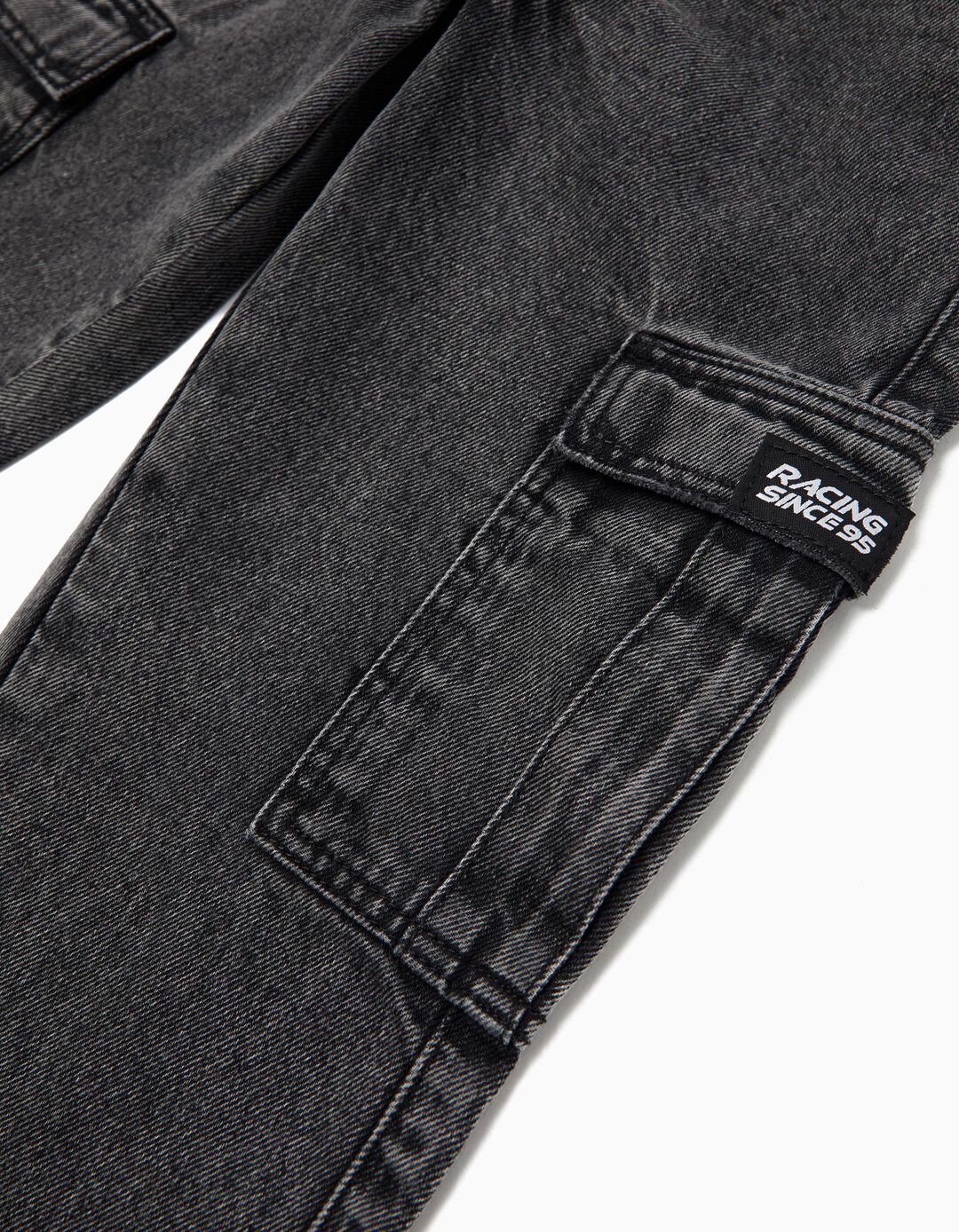 Cal&ccedil;as de Ganga Cargo, Menino, Cinzento