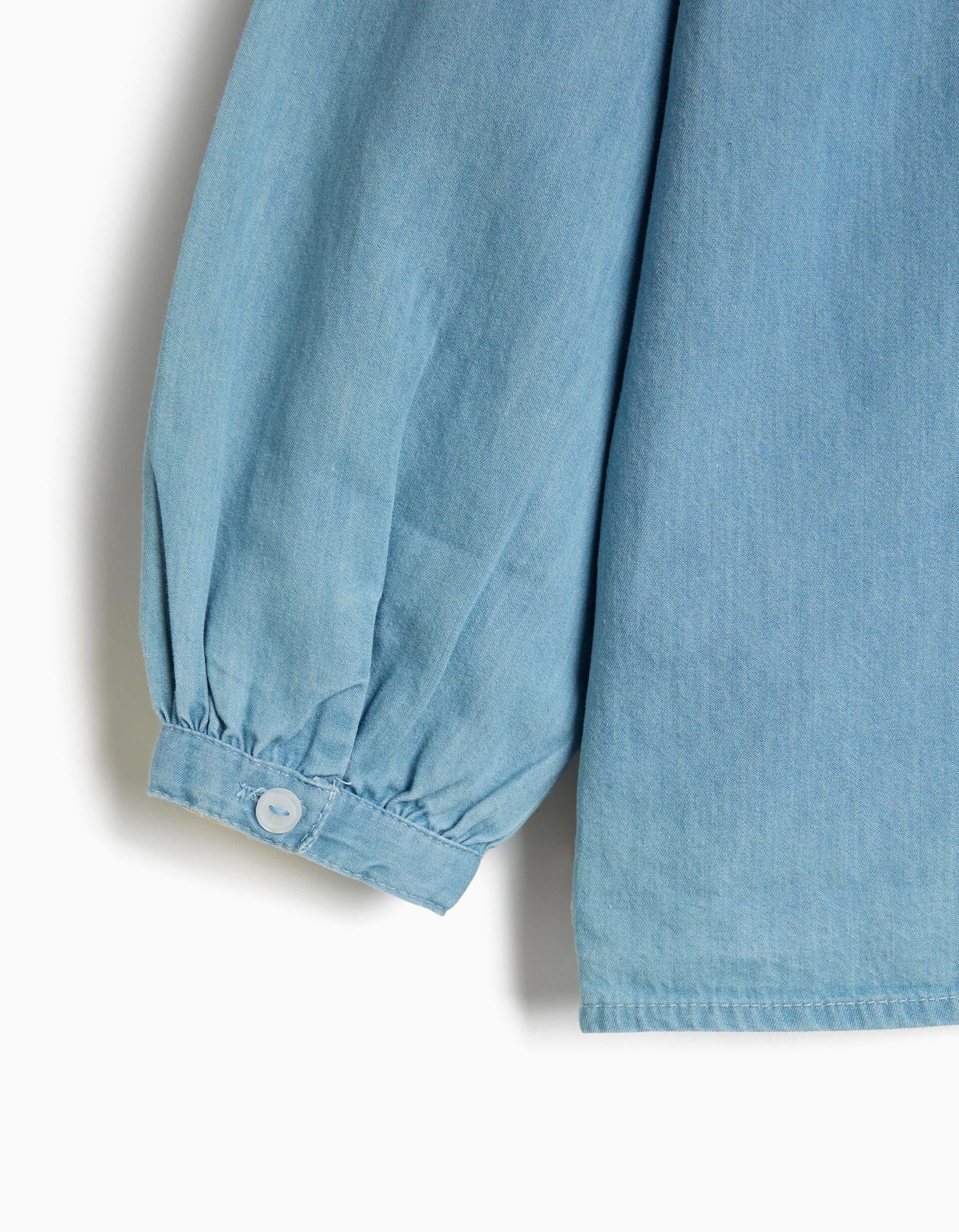 Comprar Online  Camisa De Ganga, Menina, Azul Claro