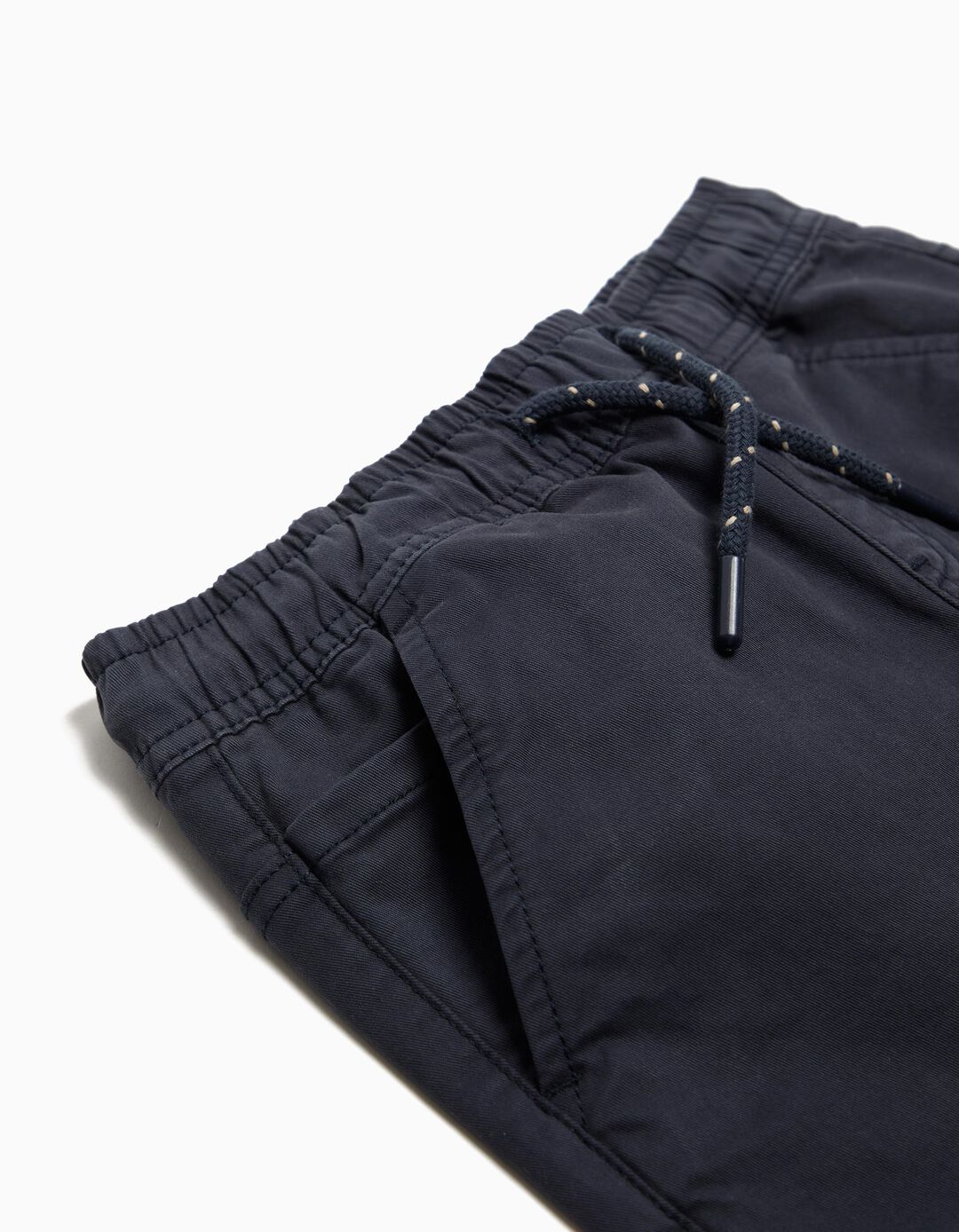 Joggers em Sarja, Menino, Azul Escuro