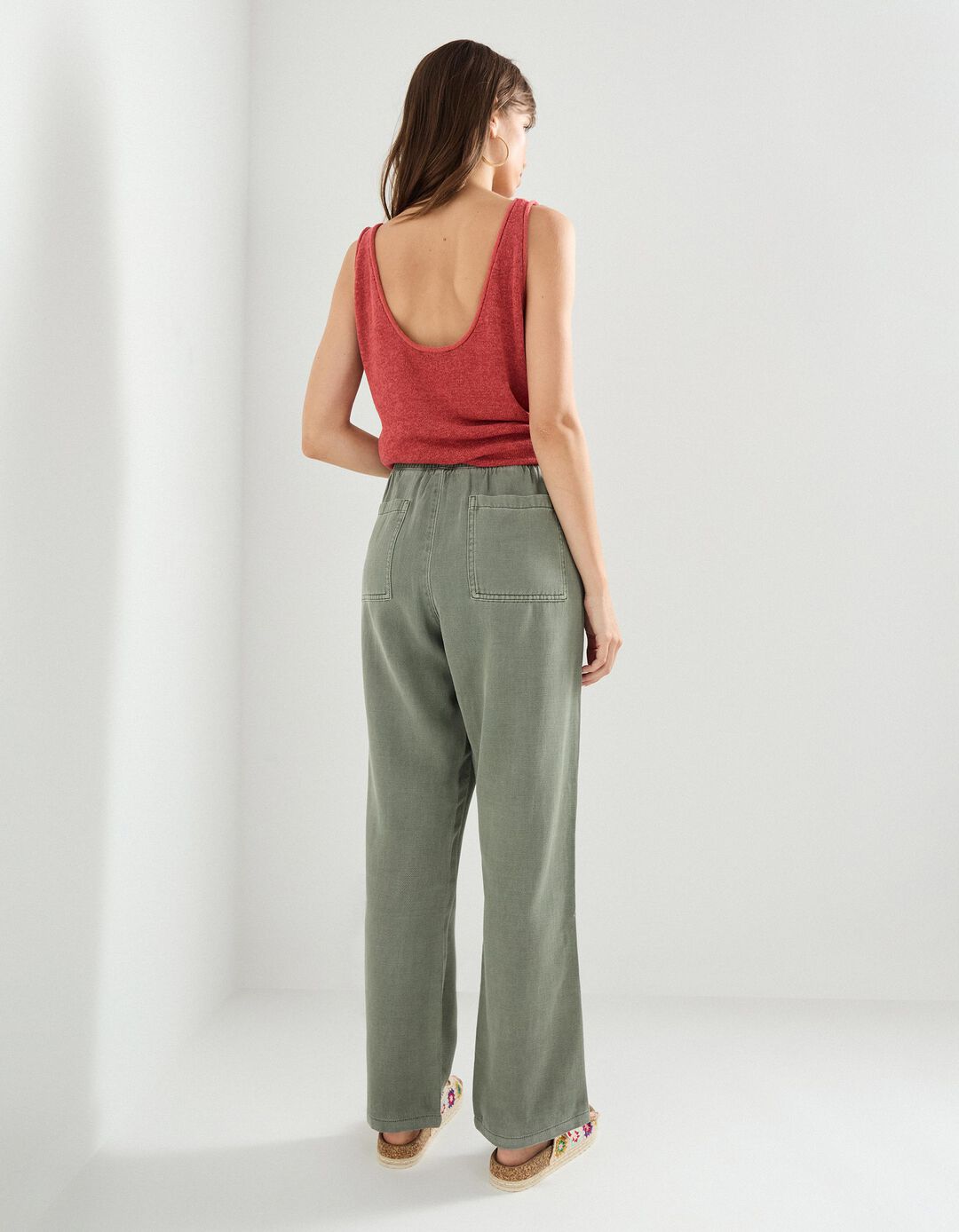 Calças Joggers, Mulher, Verde Claro