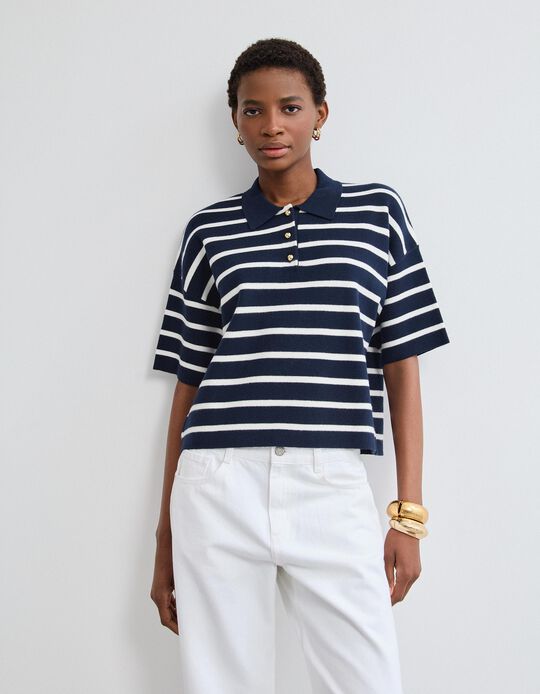 Comprar Online Polo de Malha, Mulher, Azul Escuro